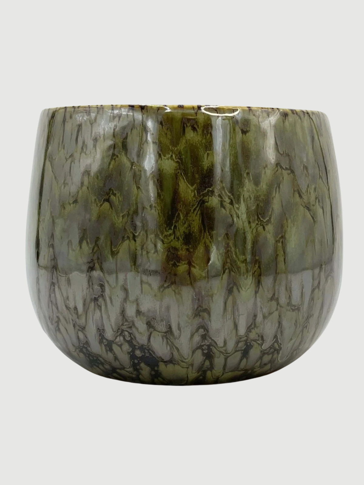 Odile Handmade Ceramic Plant Pots, Green, Indoor Plant Pots in Multiple Sizes