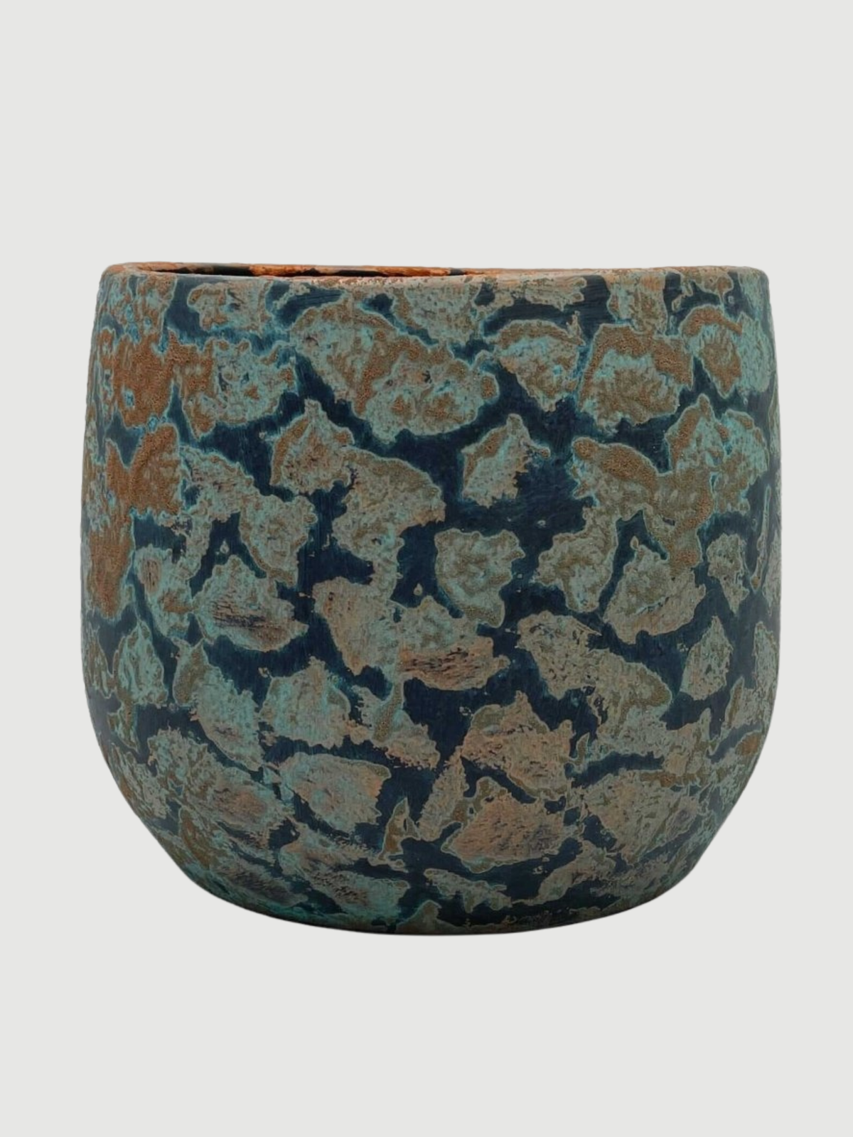 Islay Handmade Plant Pots, Blue Copper, Indoor Plant Pot in Multiple Sizes