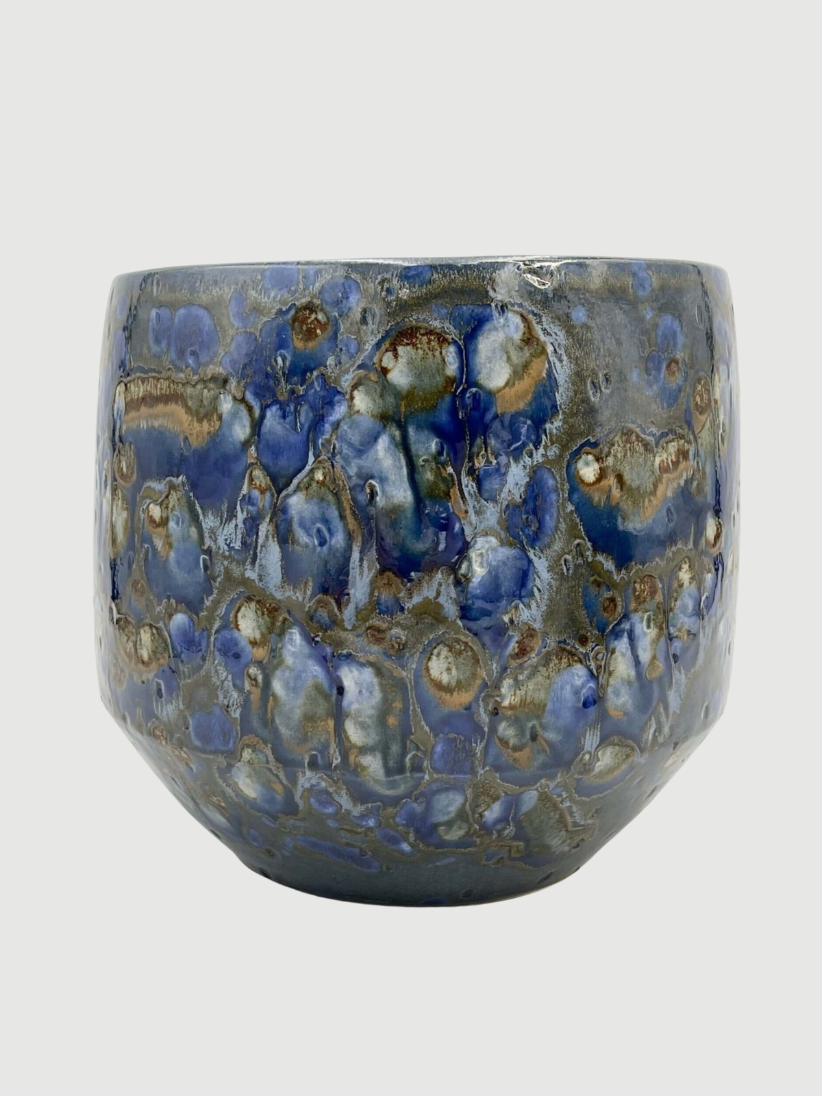 Harris Handmade, Retro Ceramic Pots, Blue, House Plant Pot in Multiple Sizes