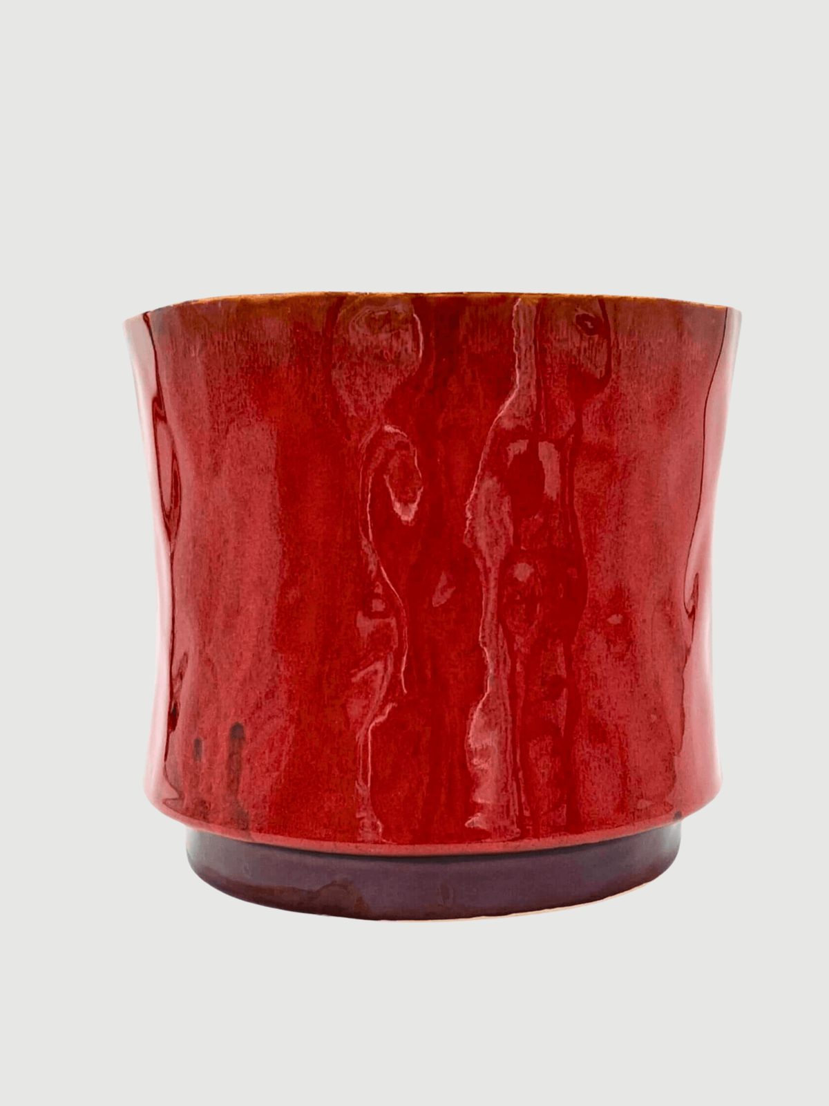 Nolan Ceramic Plant Pots, Red, House Plant Pot in Multiple Sizes