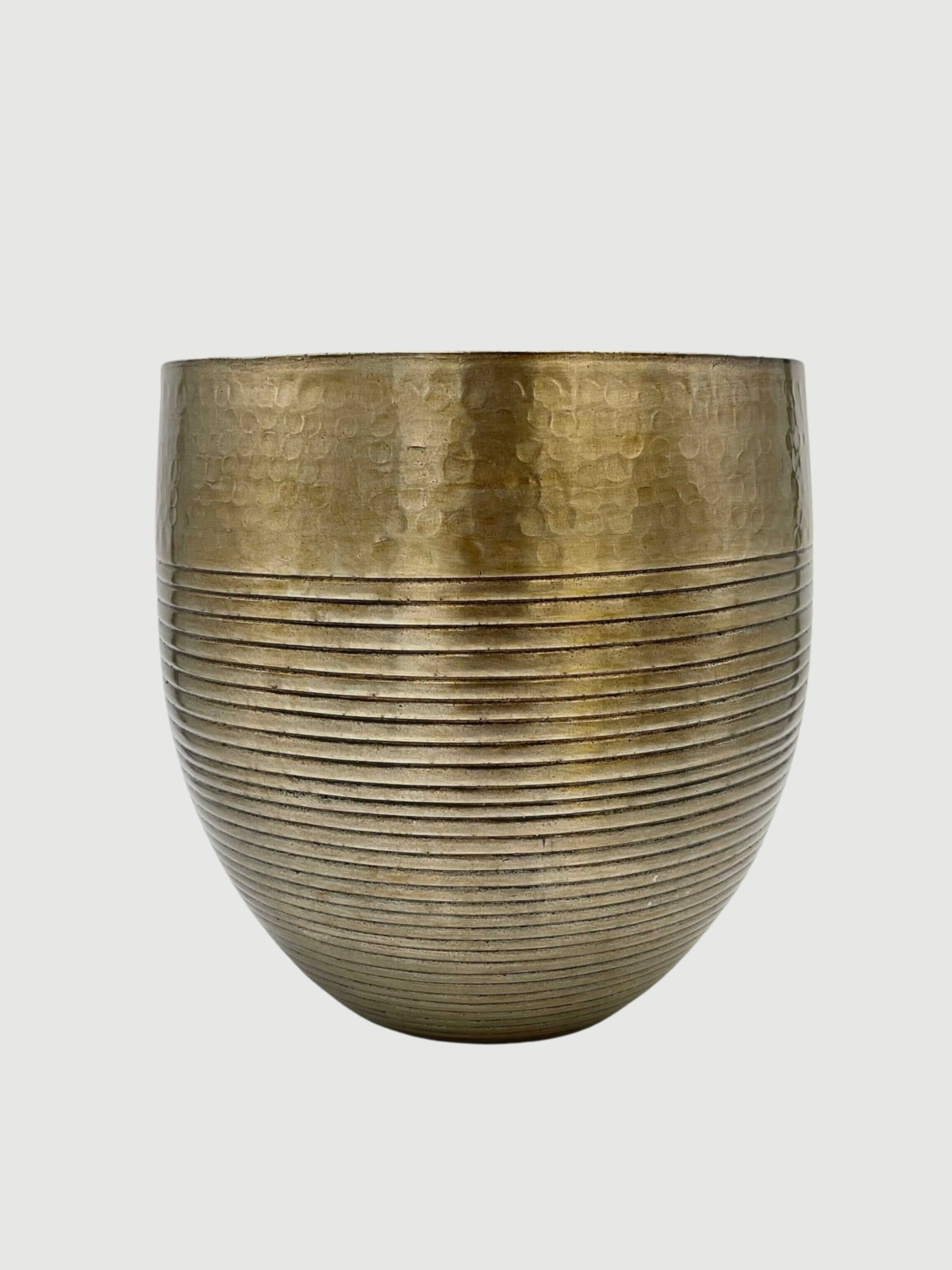 Brass Metal Plant Pot Fabio - Antique - Multiple Sizes