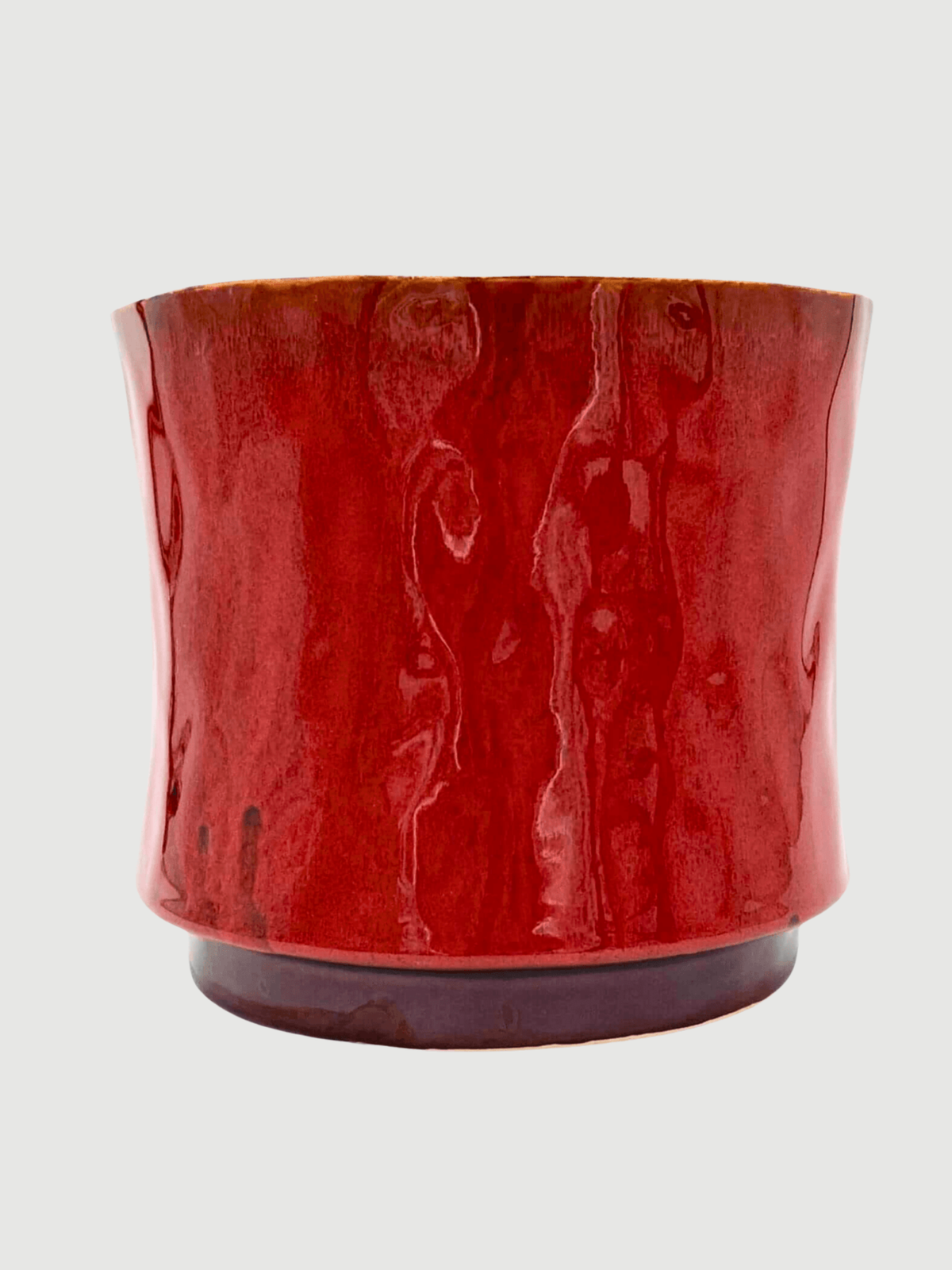 Nolan Ceramic Plant Pots, Red, House Plant Pot in Multiple Sizes