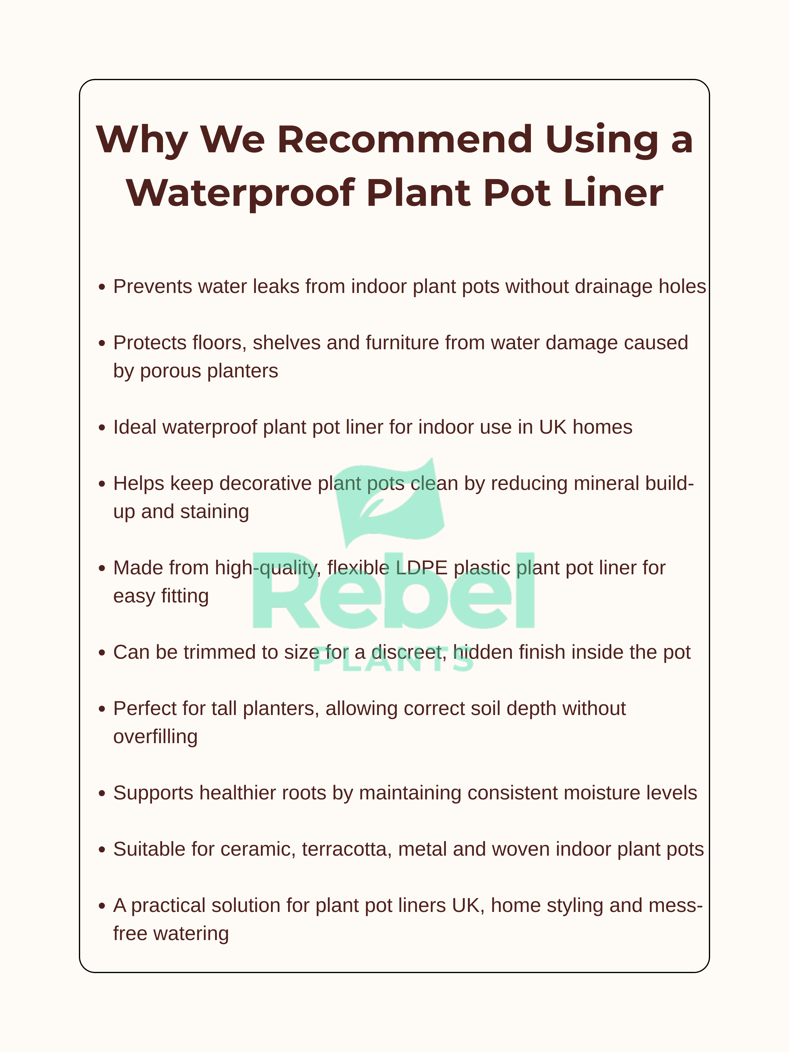 Plant Pot Liner, Plant Pot Protecter, 35cm x 40cm