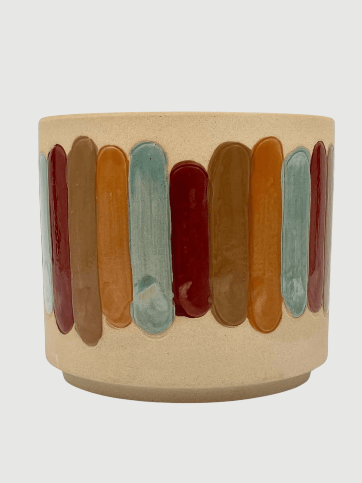 Anna Striped Ceramic Plant Pots, Indoor Plant Pots, in Multiple Sizes - Rebel Plants