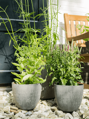 Artstone Bola Eco-Friendly Plant Pots – Recycled Plastic & Stone, Grey