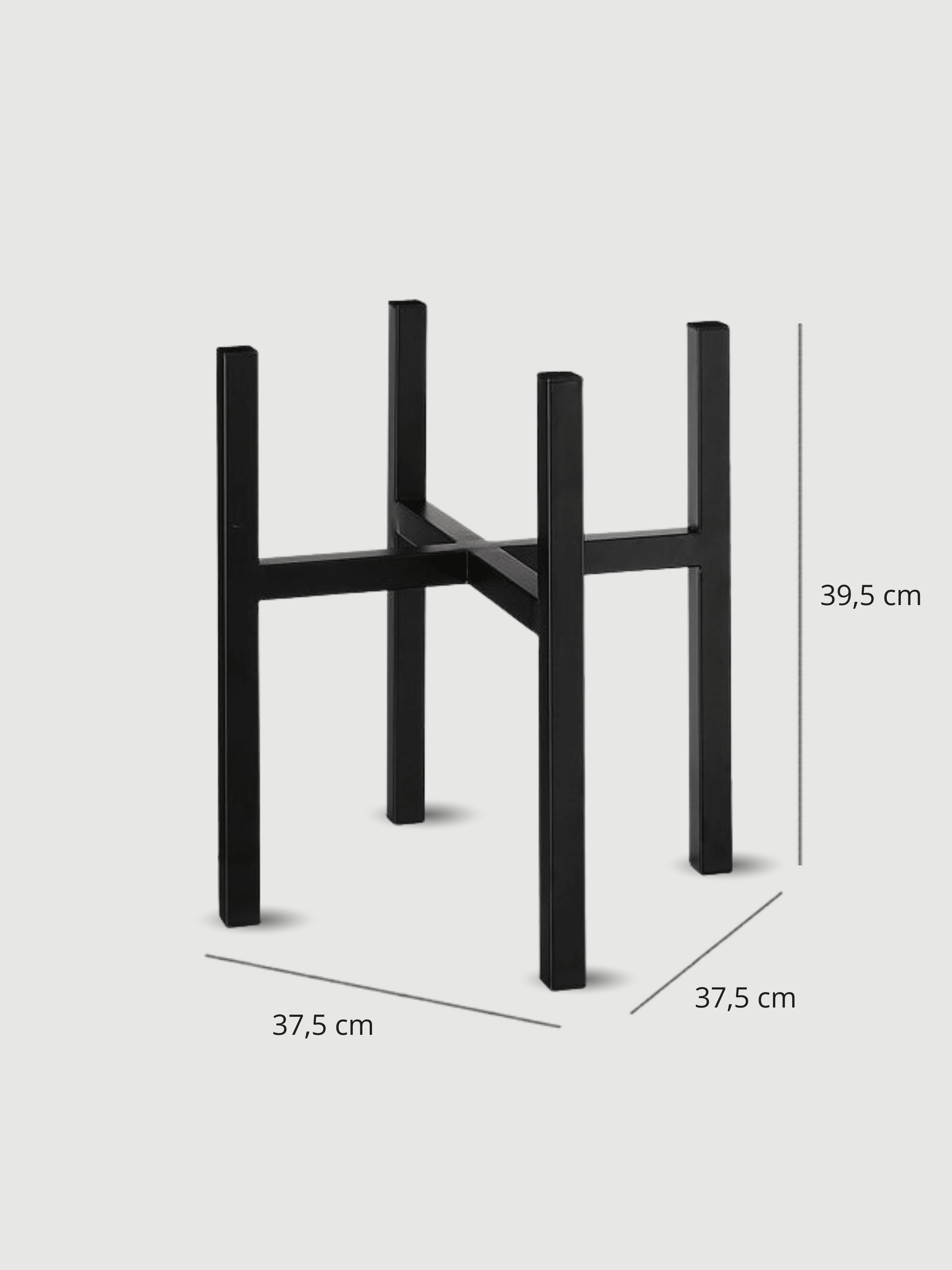 Ascot Metal Plant Stand, Black, Multiple Sizes