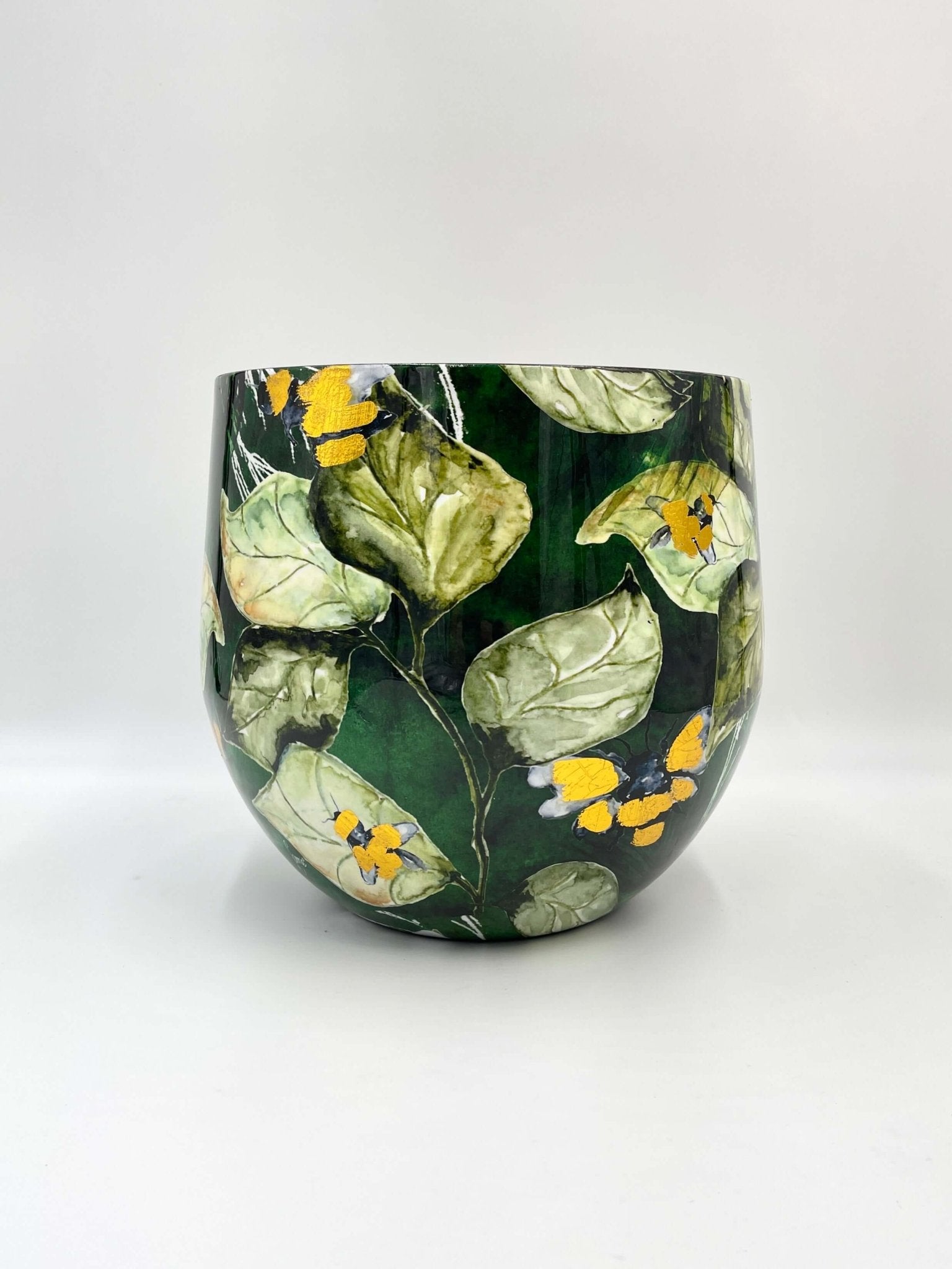 Bee Green, Metal Plant Pots by Lammie, House Plant Pot in Multiple Sizes