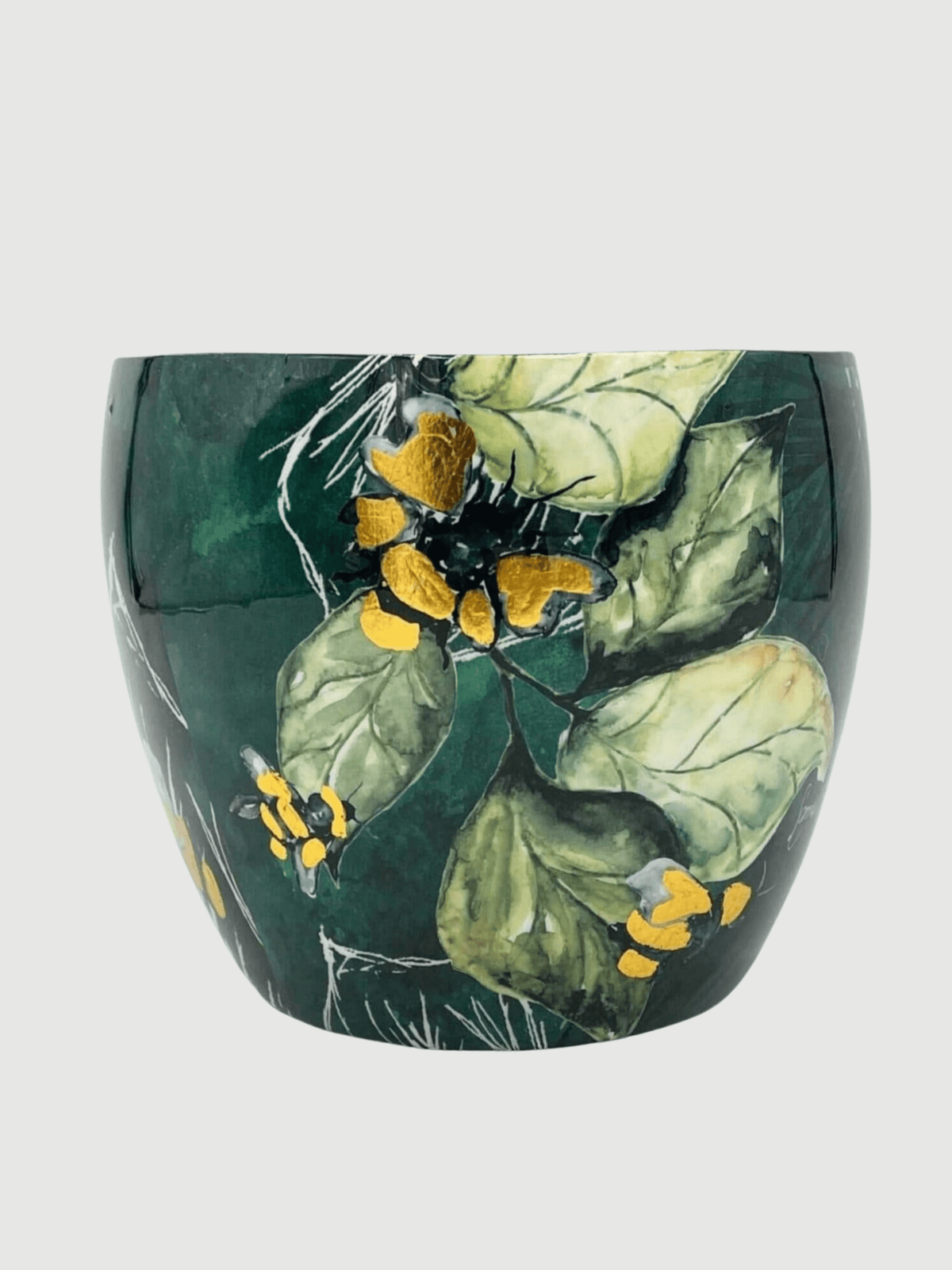 Bee Green, Metal Plant Pots by Lammie, House Plant Pot in Multiple Sizes - Rebel Plants