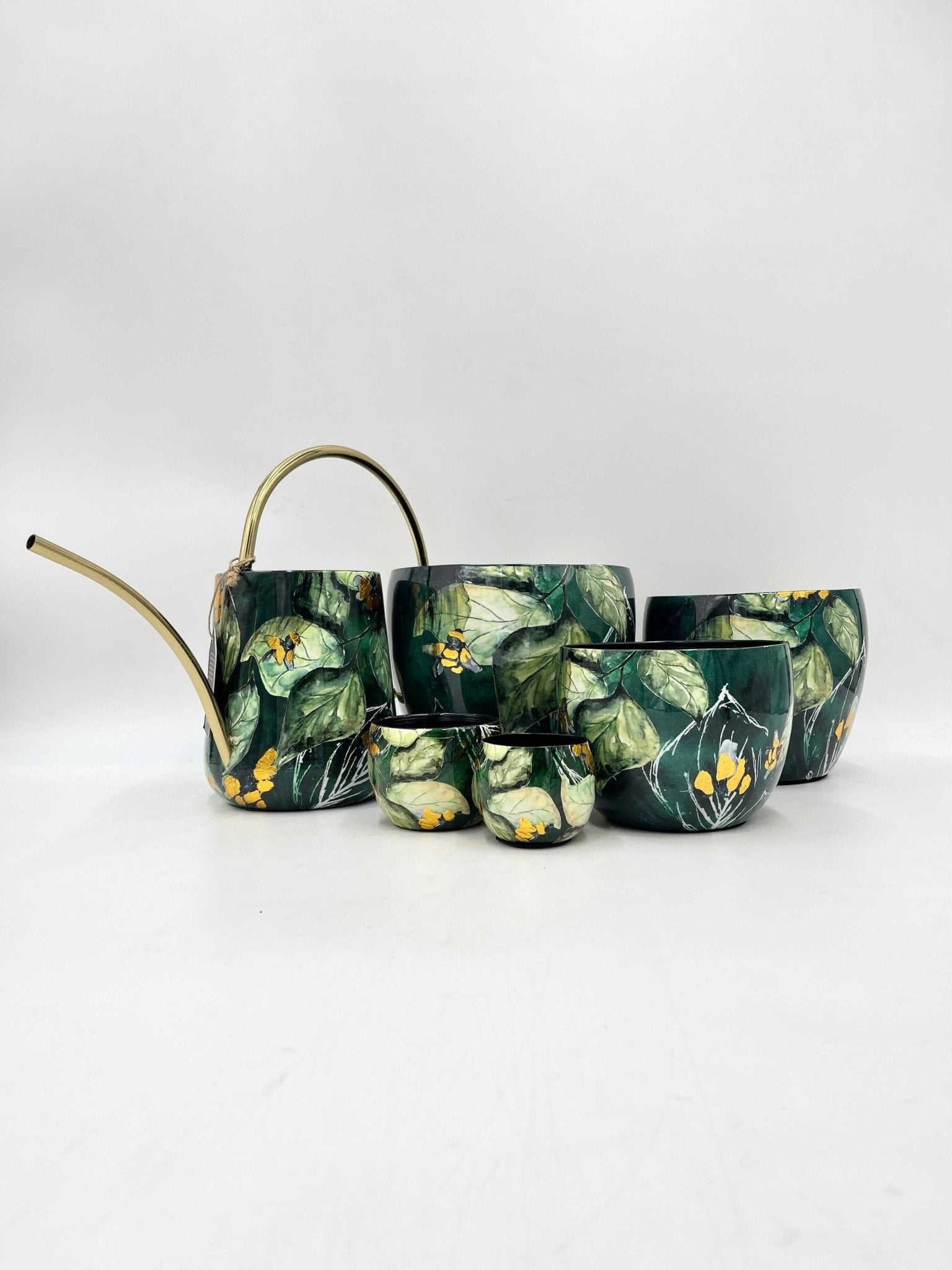 Bee Green, Metal Plant Pots by Lammie, House Plant Pot in Multiple Sizes