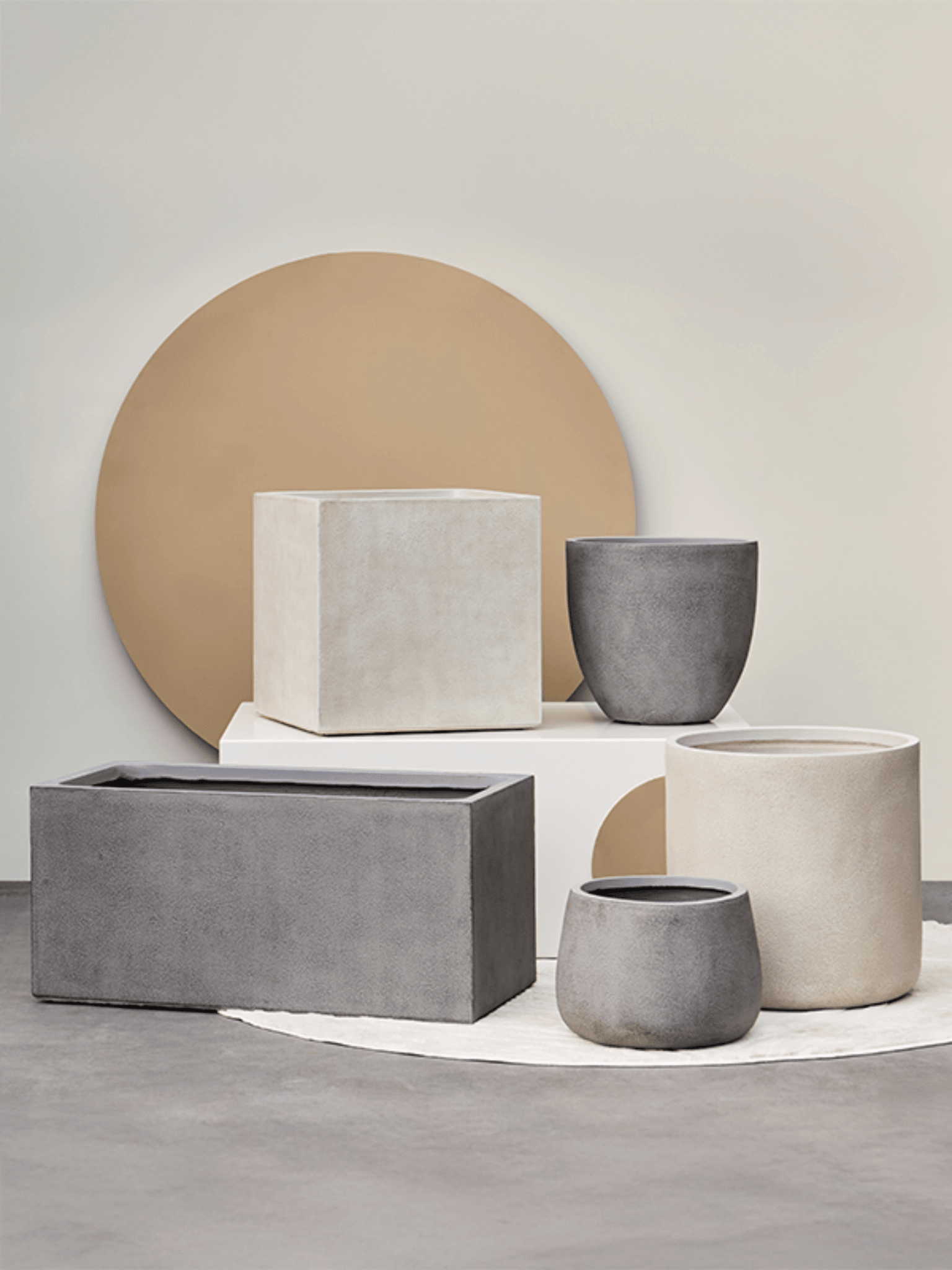 Beige Plant Pot Antwerp - D37cm - Indoor & Outdoor Planter