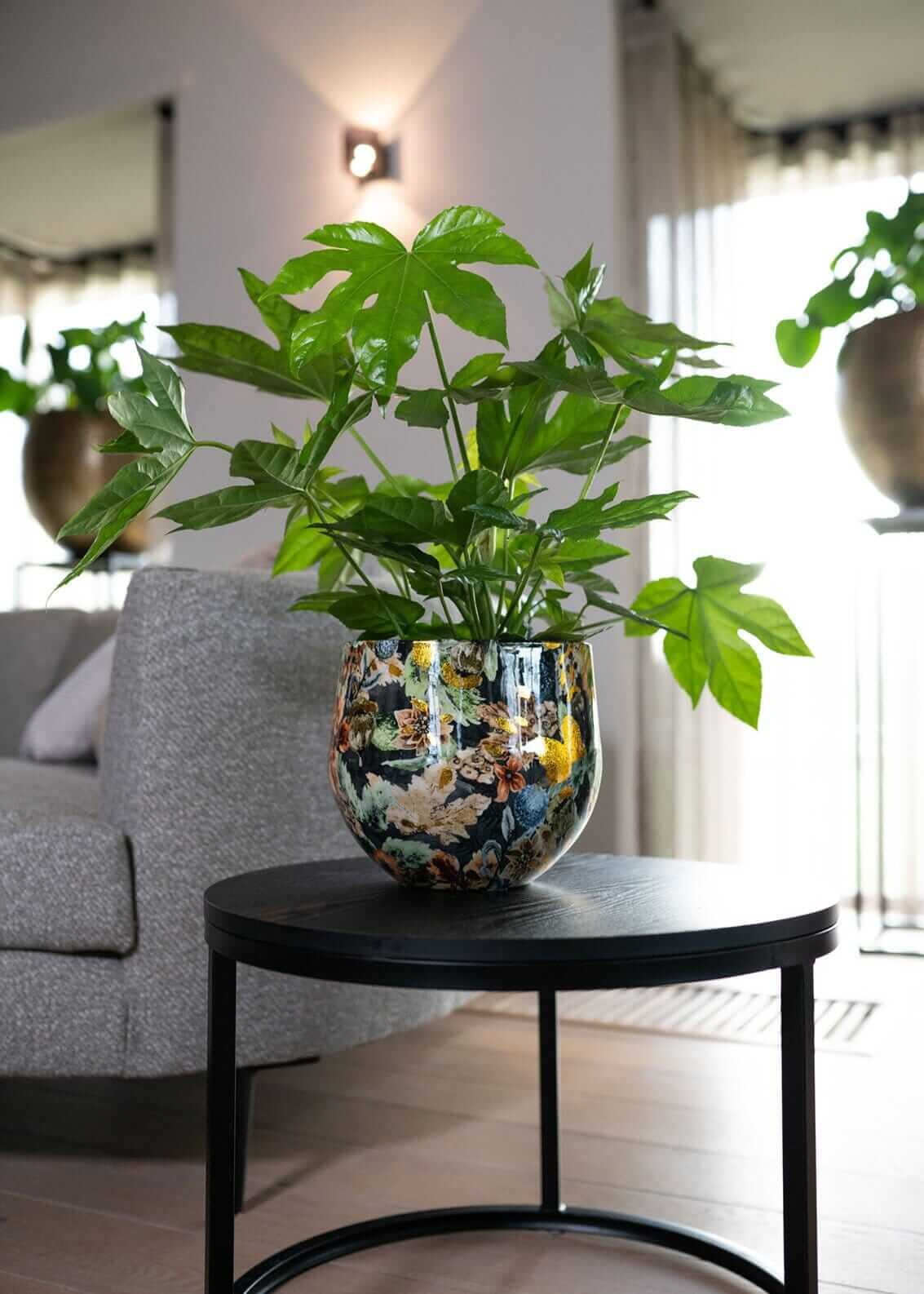 Berry Blue Metal Plant Pots by Lammie, House Plant Pot in Multiple Sizes