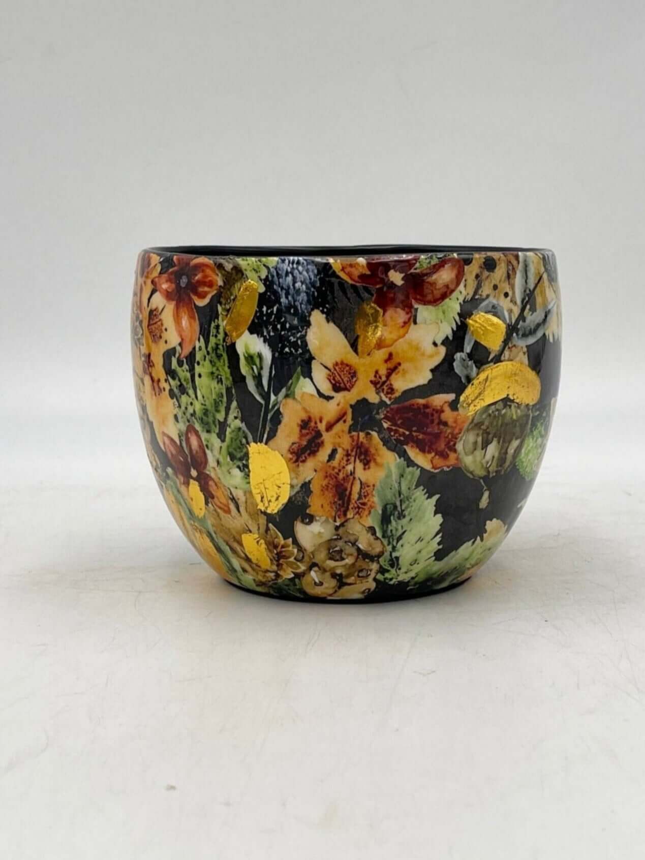 Berry Blue Metal Plant Pots by Lammie, House Plant Pot in Multiple Sizes