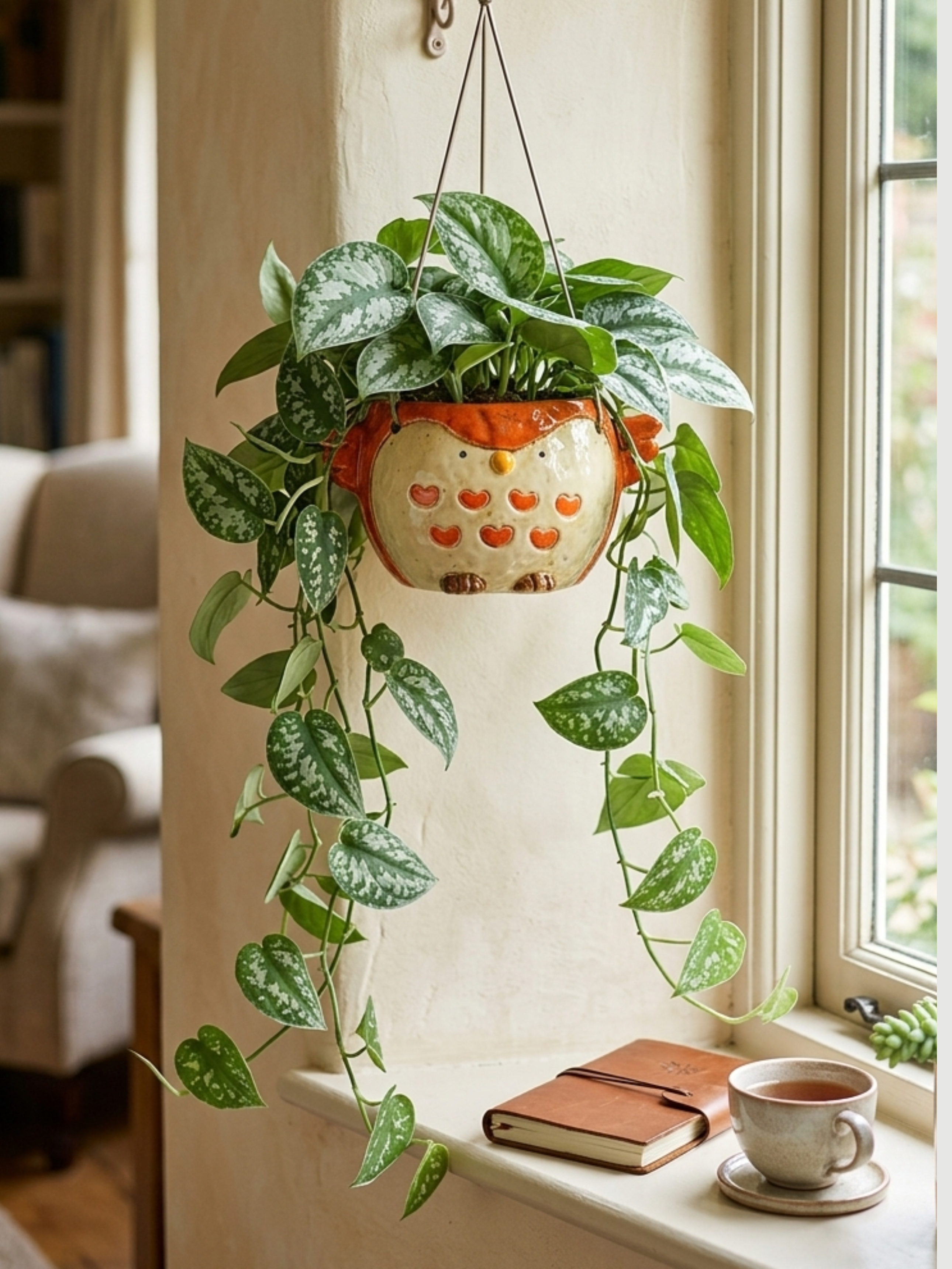Orange Bird Hanging Plant Pot | Funny Gift