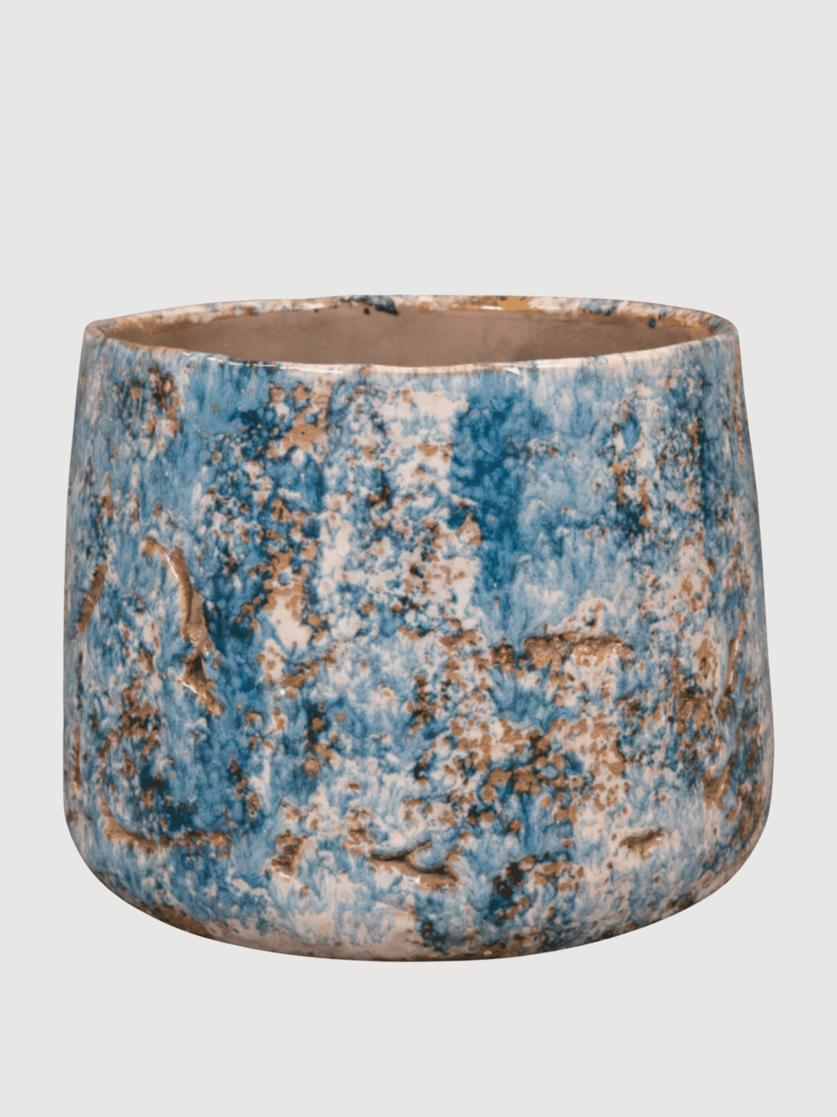 Blue Glazed Ceramic Plant Pot - Masha Kobalt - Multiple Sizes - Rebel Plants