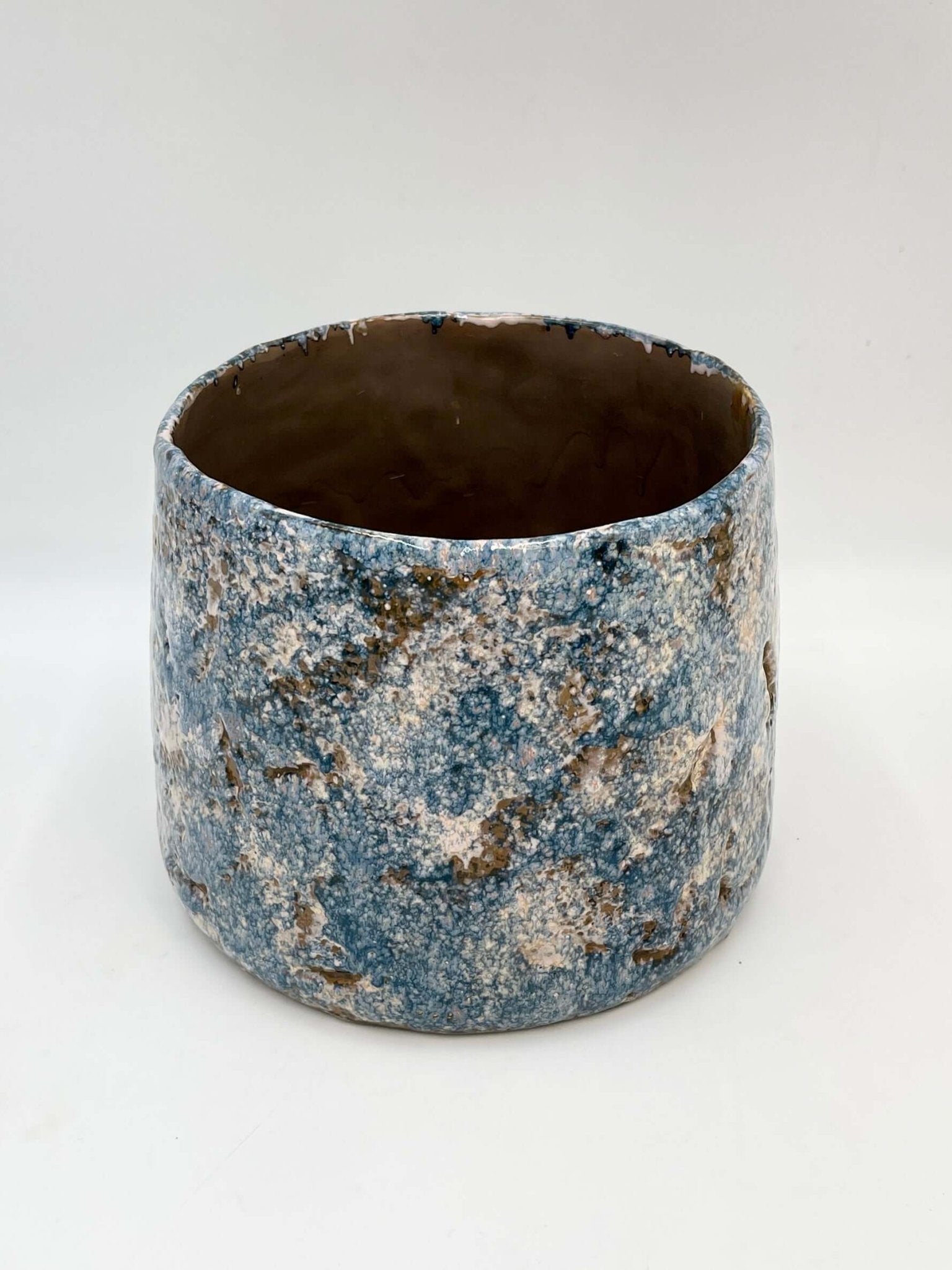 Blue Glazed Ceramic Plant Pot - Masha Kobalt - Multiple Sizes