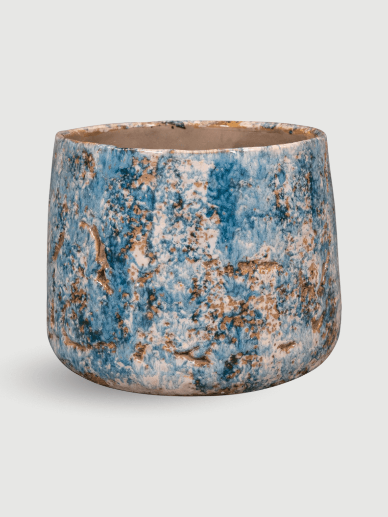 Blue Glazed Ceramic Plant Pot - Masha Kobalt - Multiple Sizes