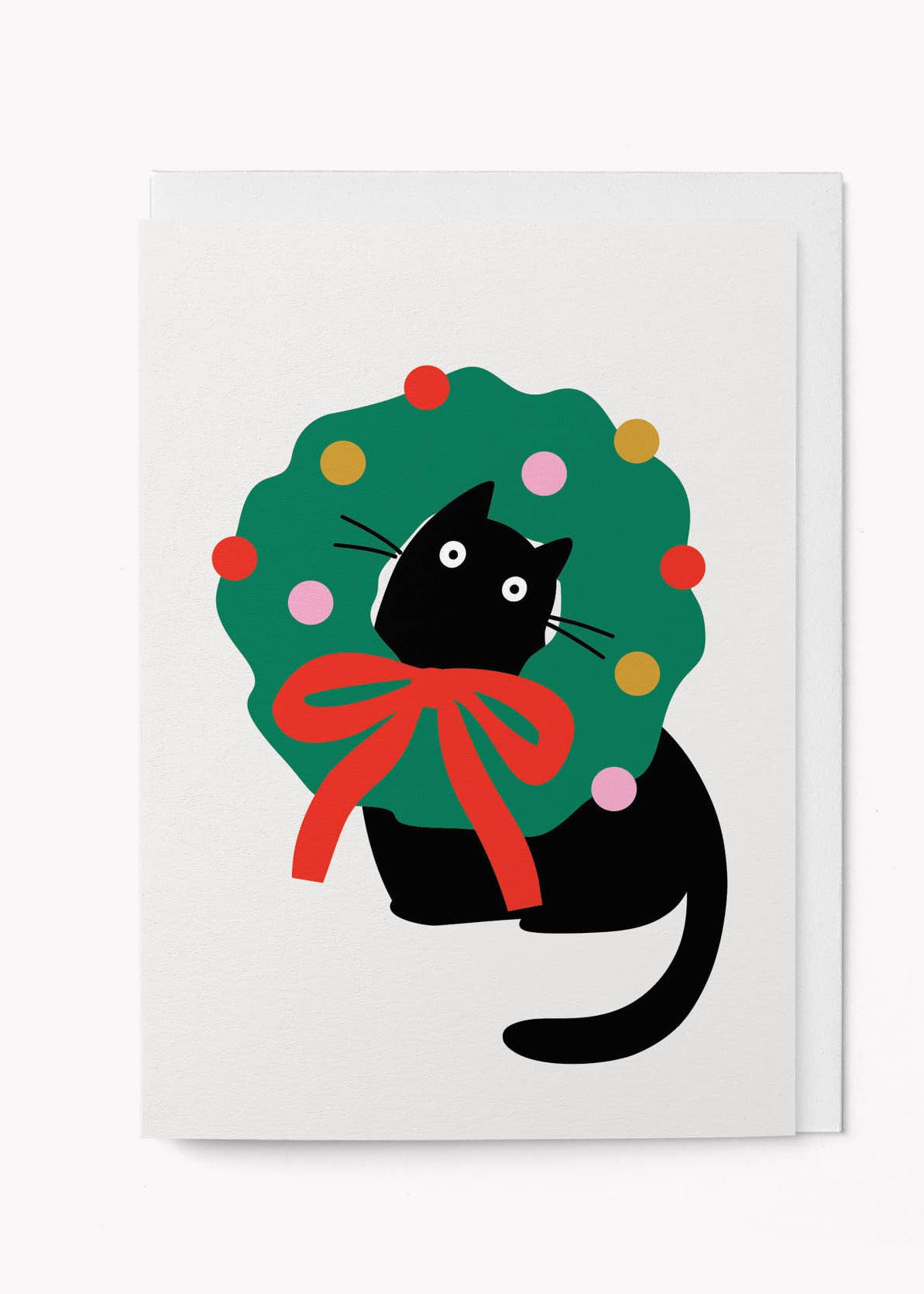 Cat in Wreath - Christmas card - Rebel Plants