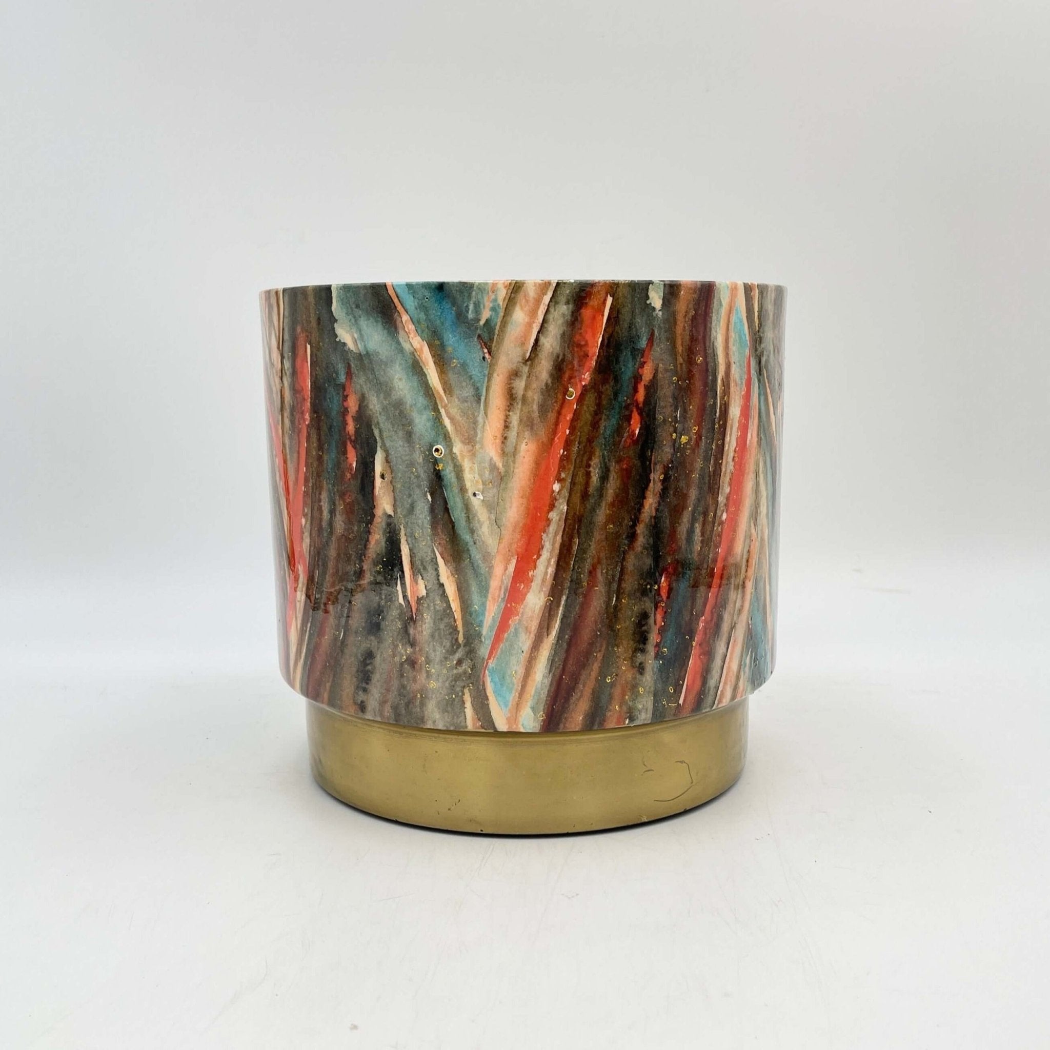 Celia Blush, Gold Metal Indoor Plant Pots, House Plant Pot in Multiple Sizes