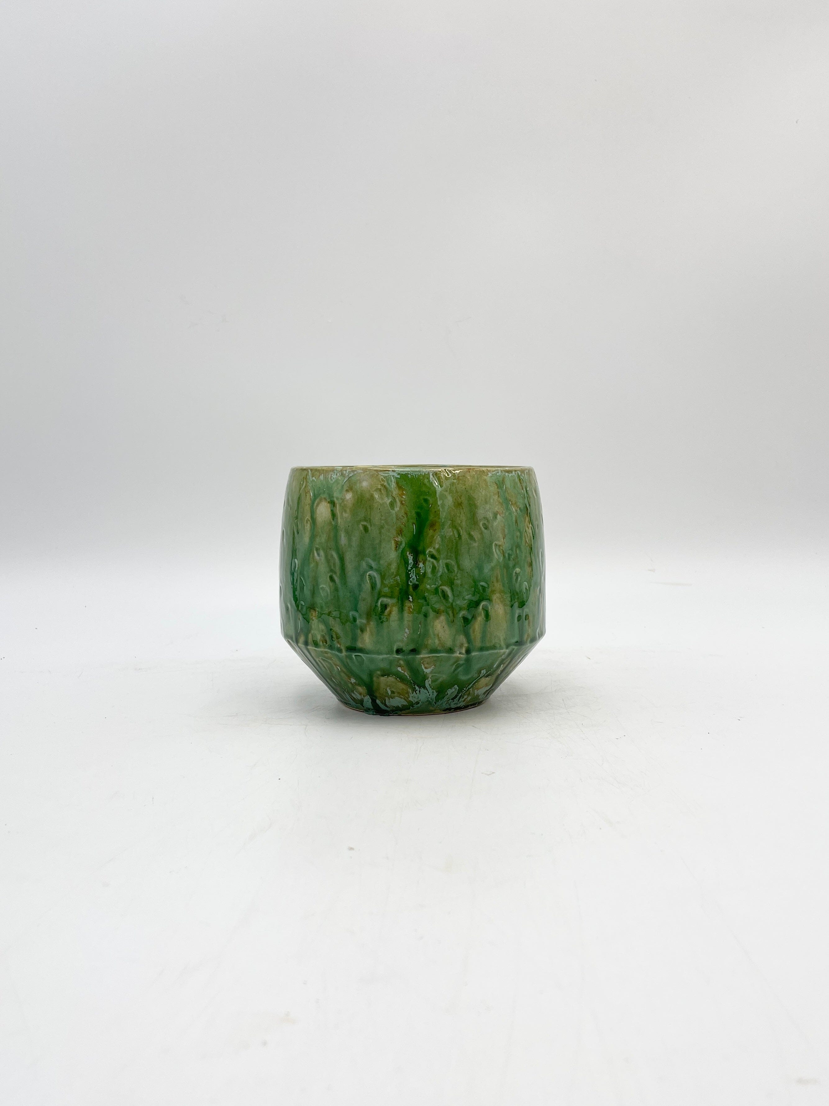 Handmade Ceramic Harris Pots, Green