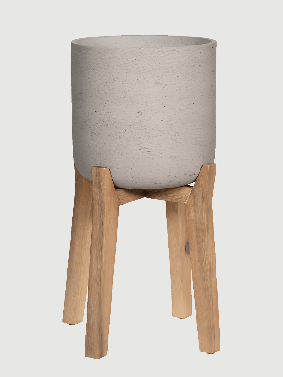 Charlie Plant Pot on Feet, Grey Washed - Rebel Plants
