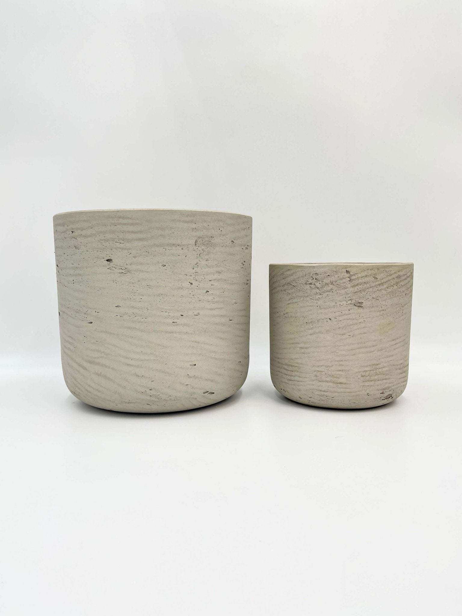 Charlie Rough Indoor, Outdoor Plant Pots, 18cm - 25cm, Grey Washed