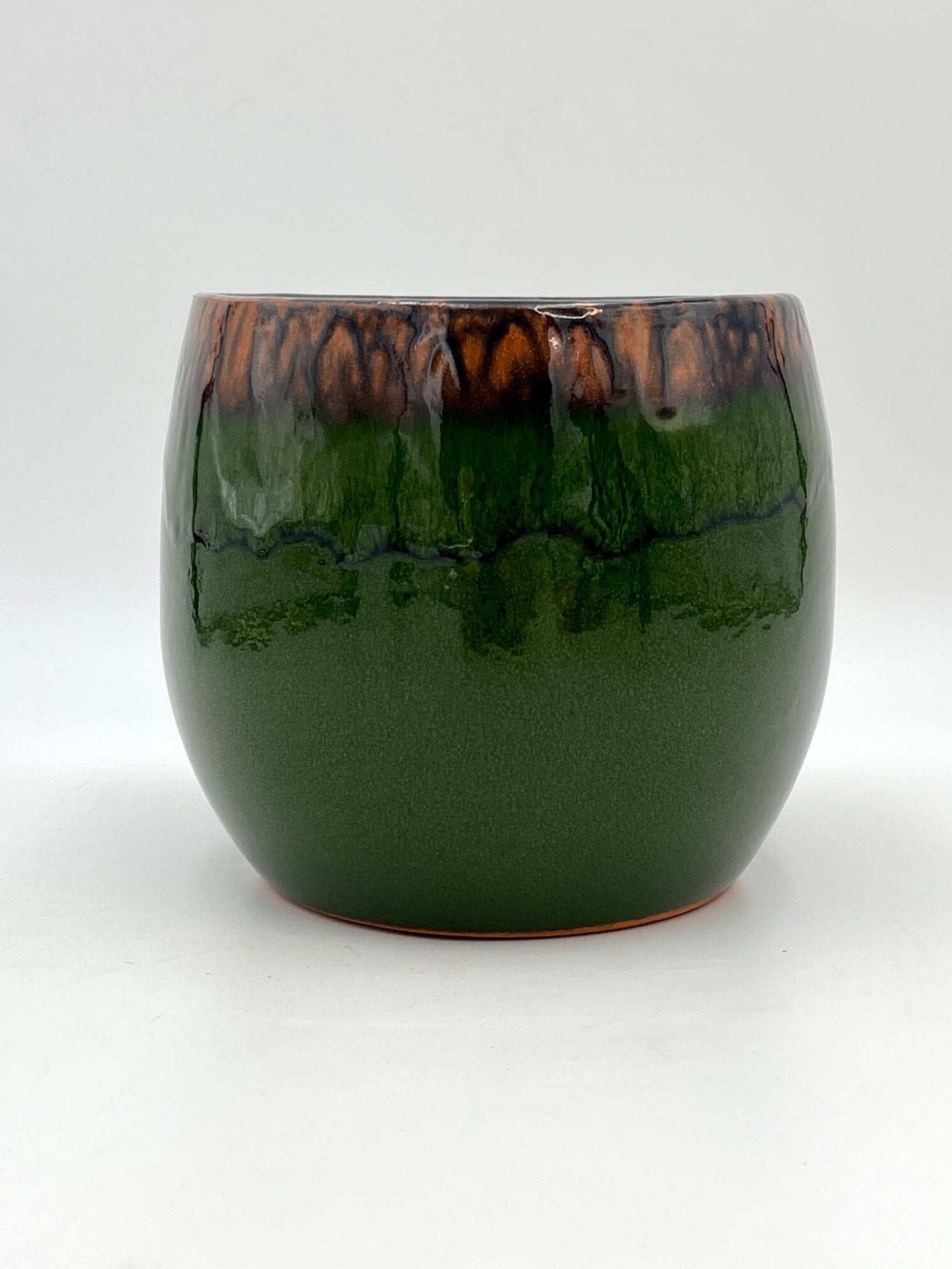 Charlotte Ceramic Plant Pots, Emerald Green, Handmade