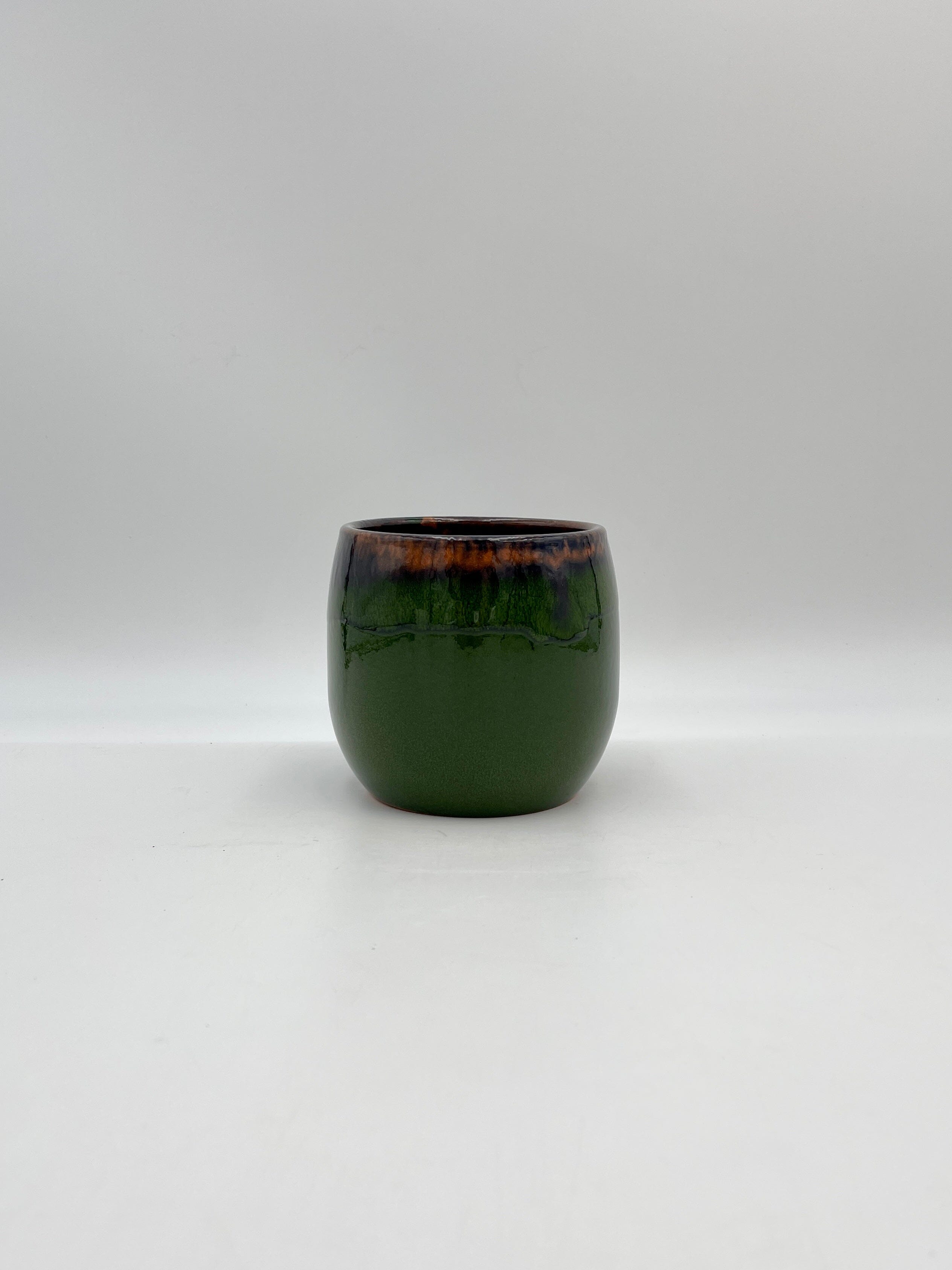 Charlotte Ceramic Plant Pots, Emerald Green, Handmade