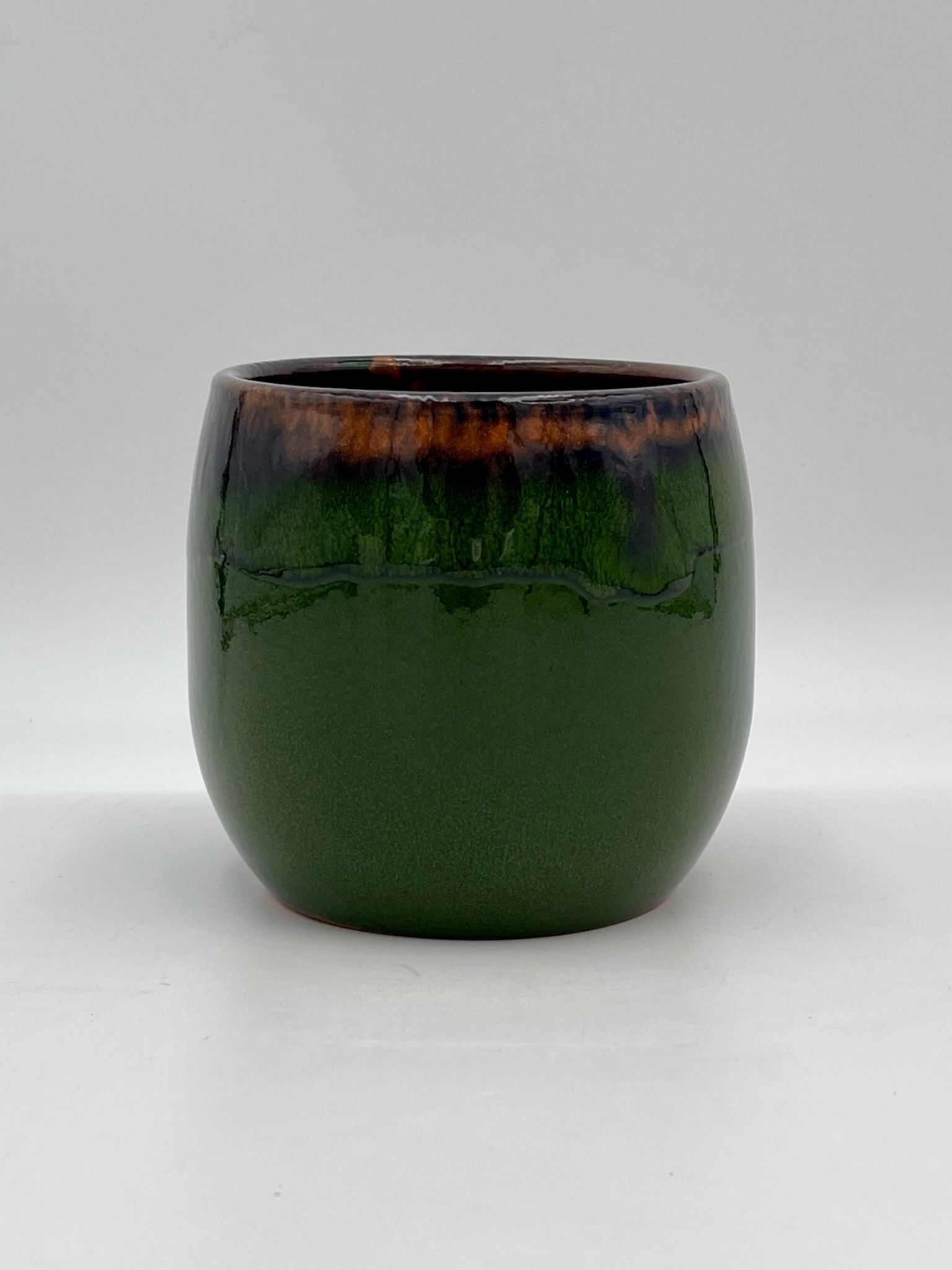 Charlotte Ceramic Plant Pots, Emerald Green, Handmade