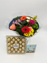 Colourful Flower Bouquet, Free Gift Card