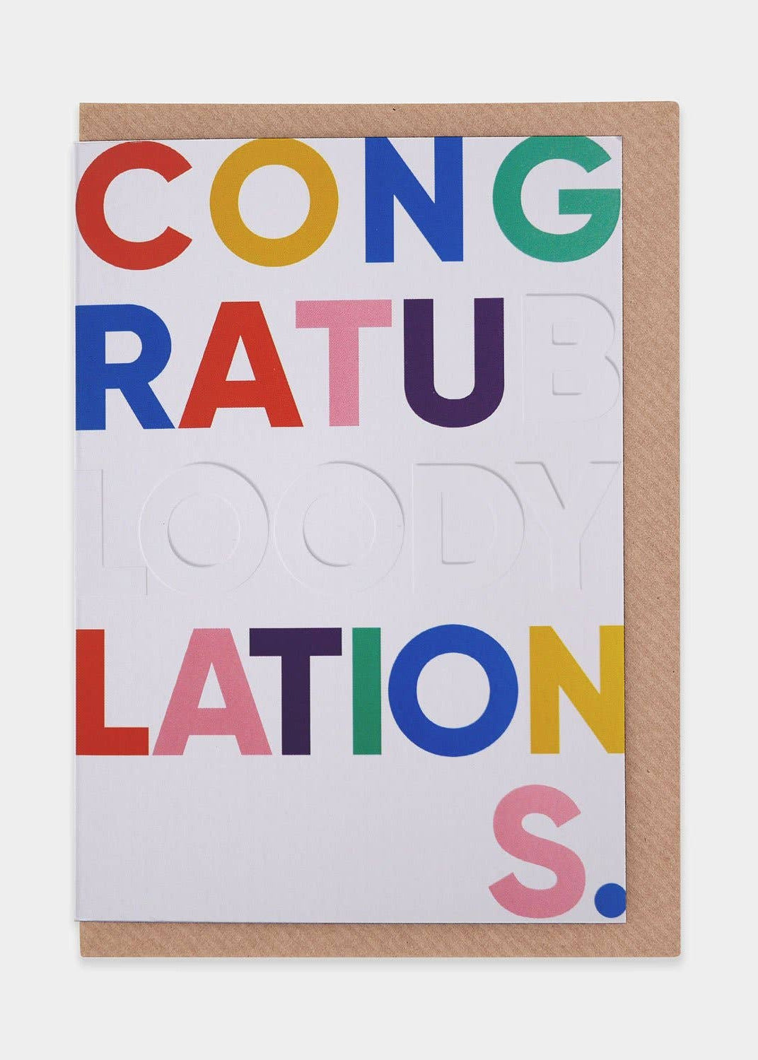 Congratubloodylations Greetings Card - Rebel Plants