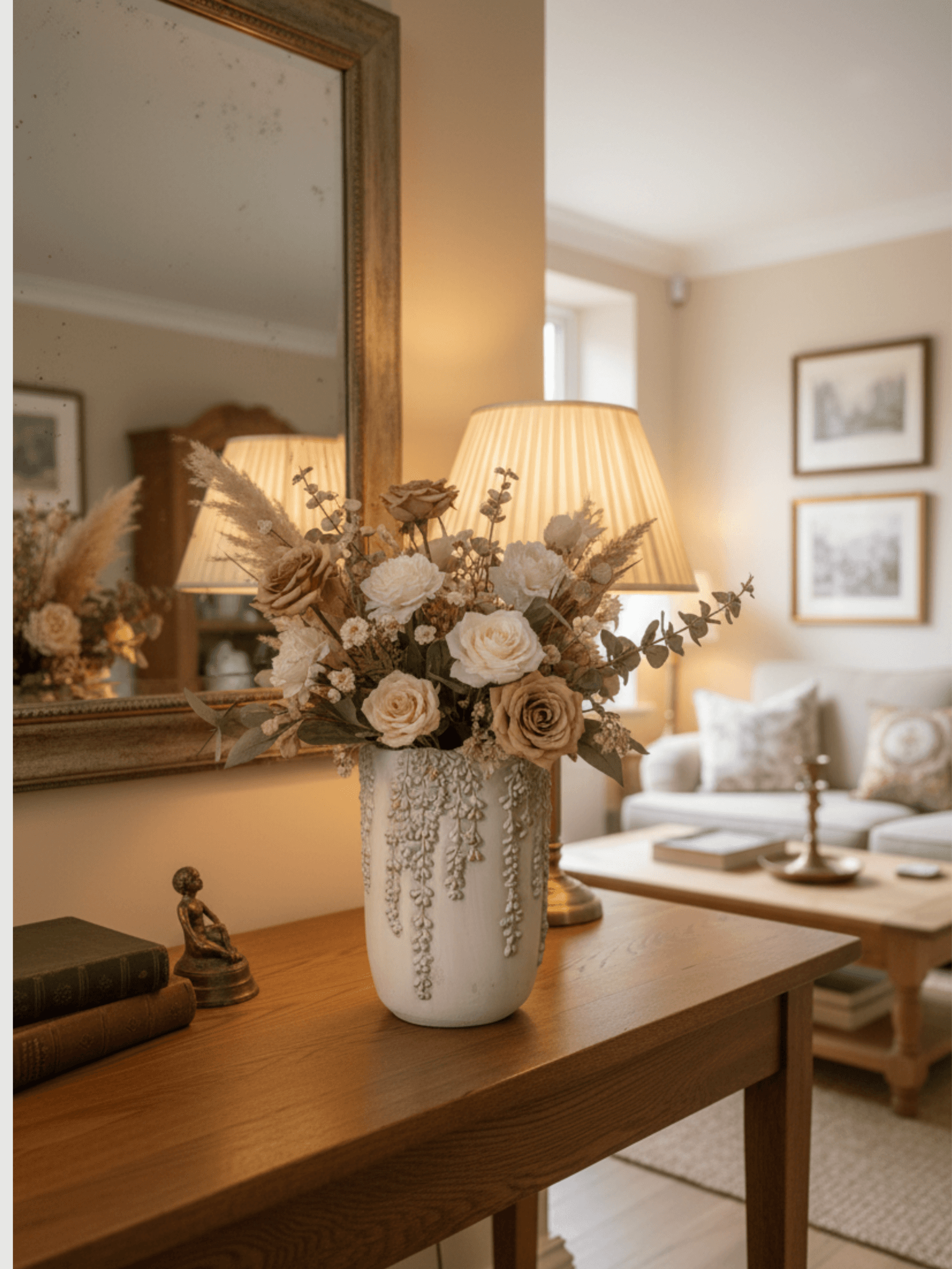 Cream_Cement_Vase_Rosie_Pearls_H25cm_Housewarming_gift