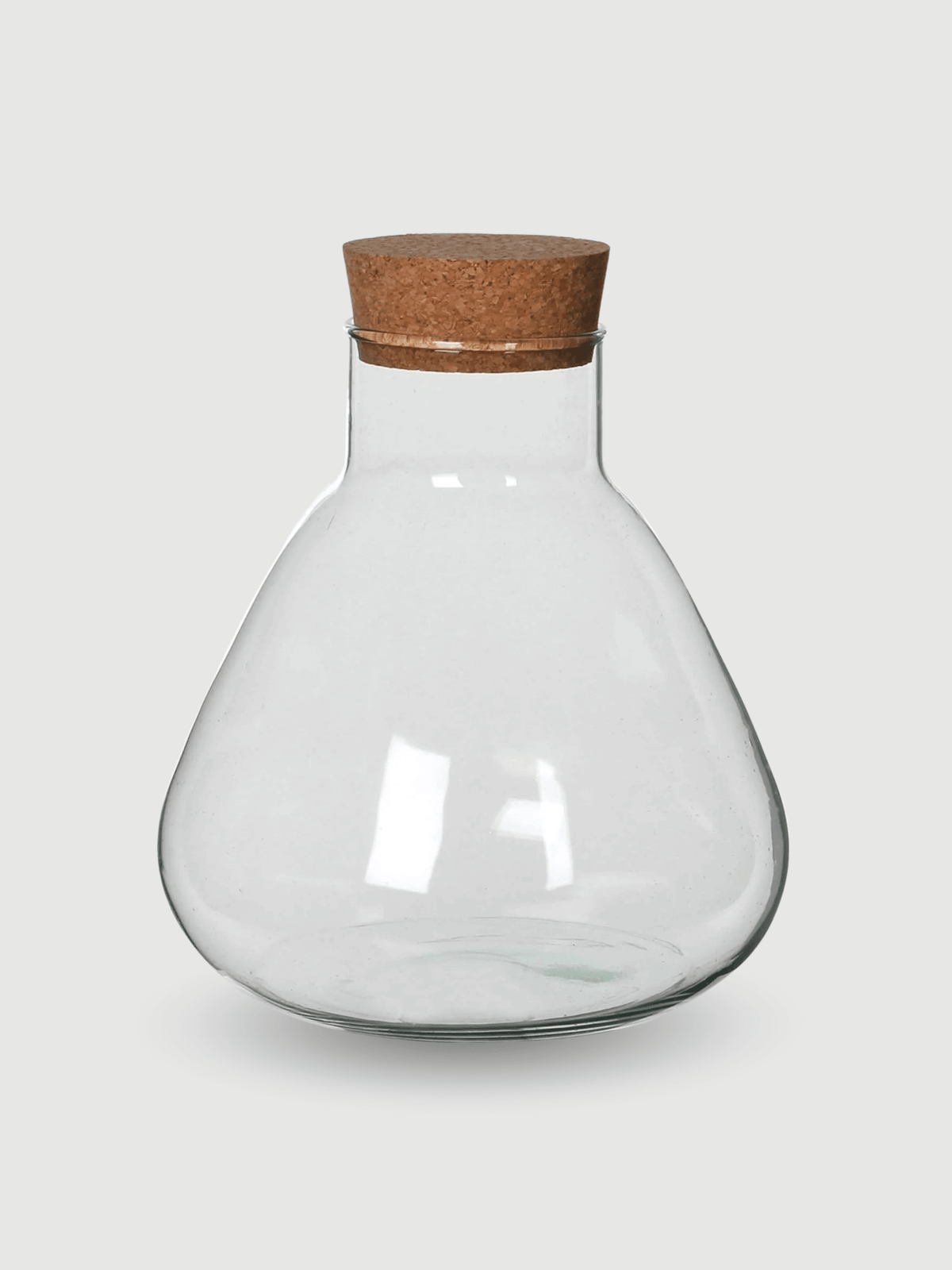 Glass Terrarium Container Emily with Cork Lid - H24