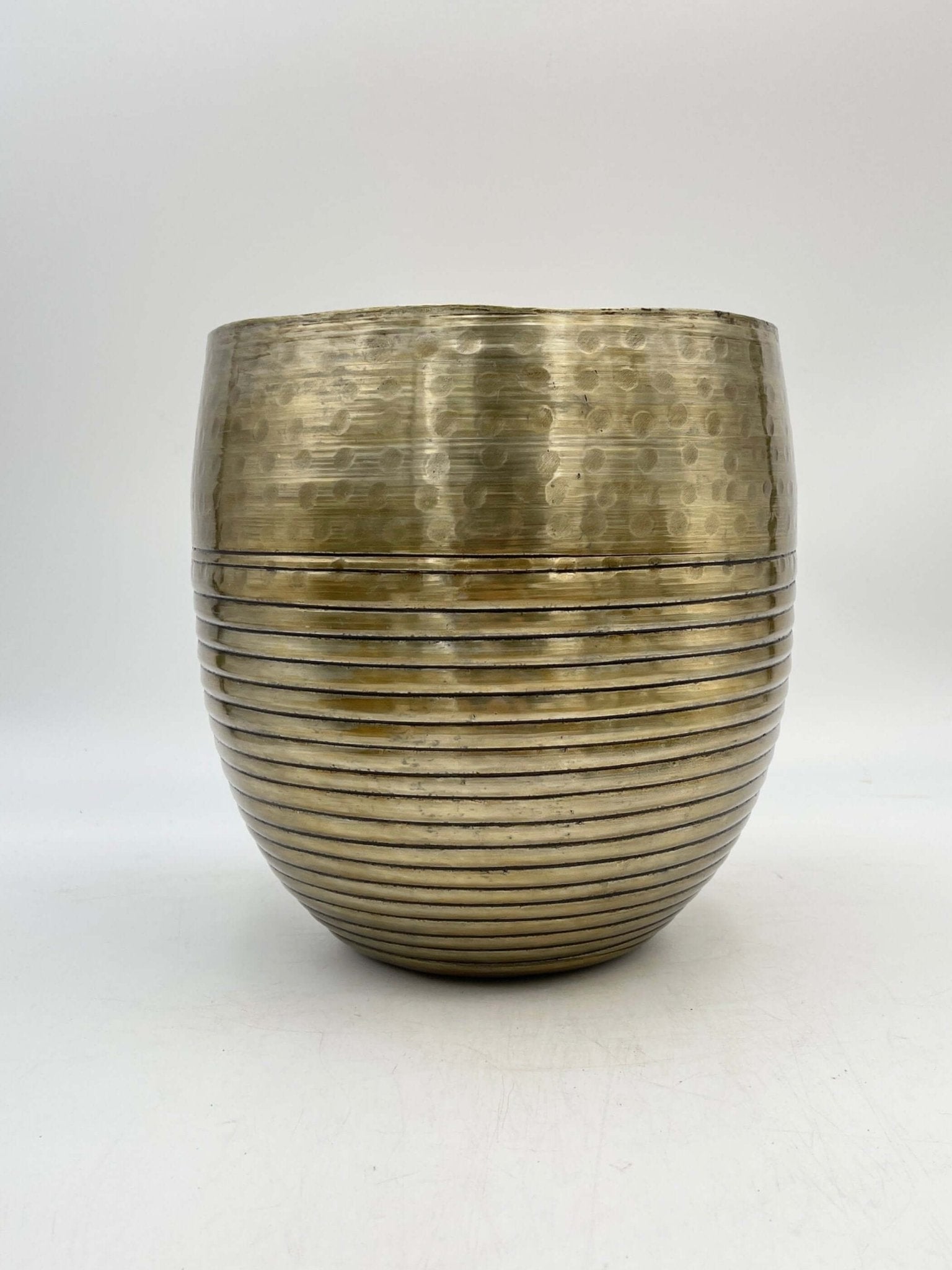 can plants grow in brass pots Brass Metal Plant Pot Fabio - Antique