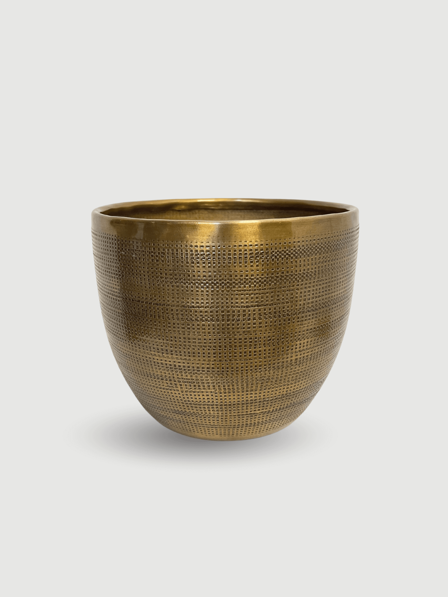 Gold Metal Plant Pot Rowen| Luxury Polished Indoor Plant Pot