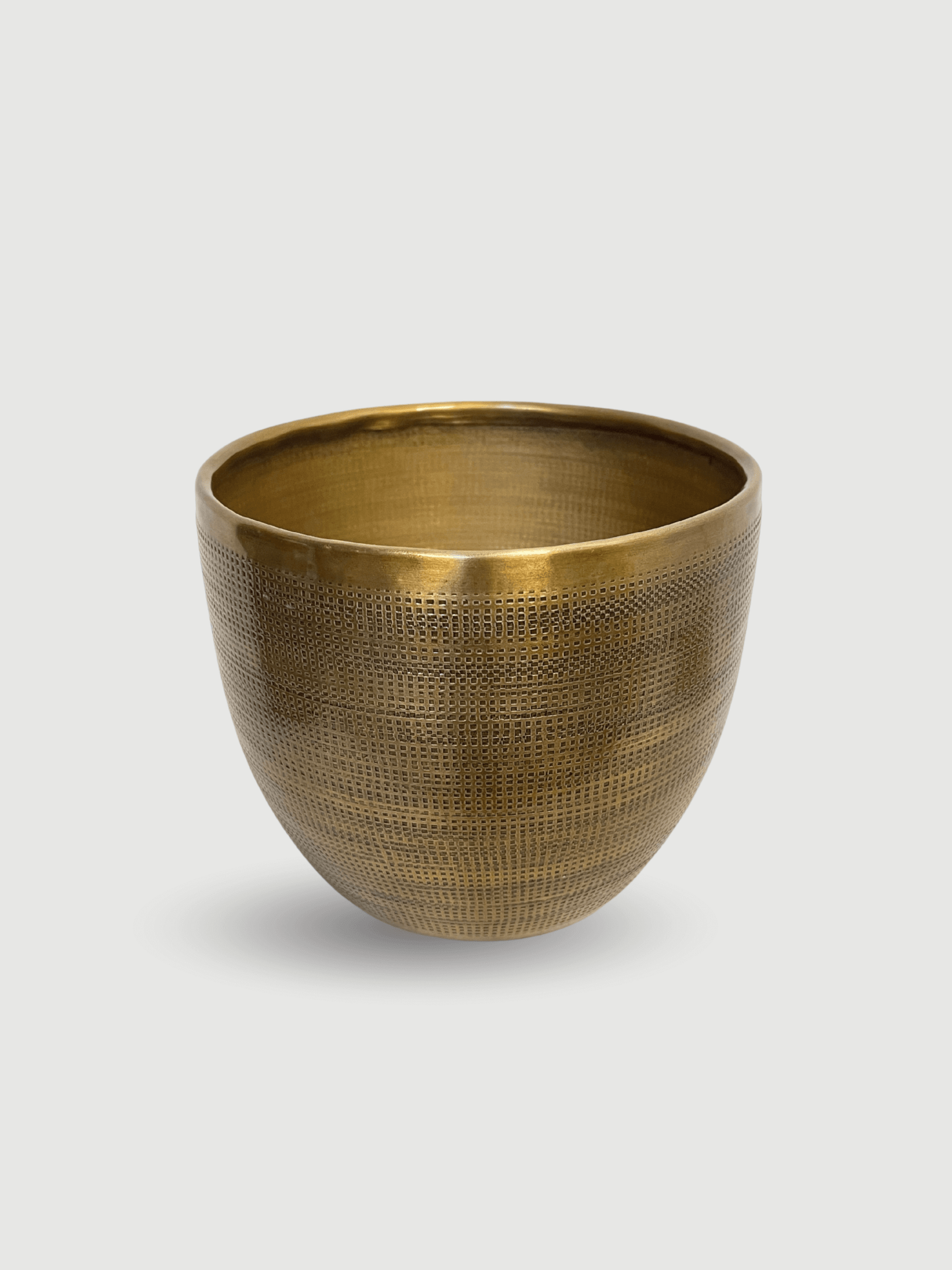 Gold Metal Plant Pot Rowen| Luxury Polished Indoor Plant Pot