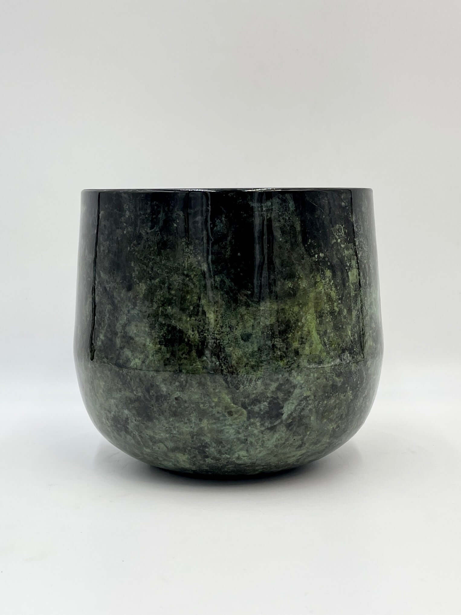Green Plant Pot - Emmie Metal Pot - Mystic Green - Multiple Sizes