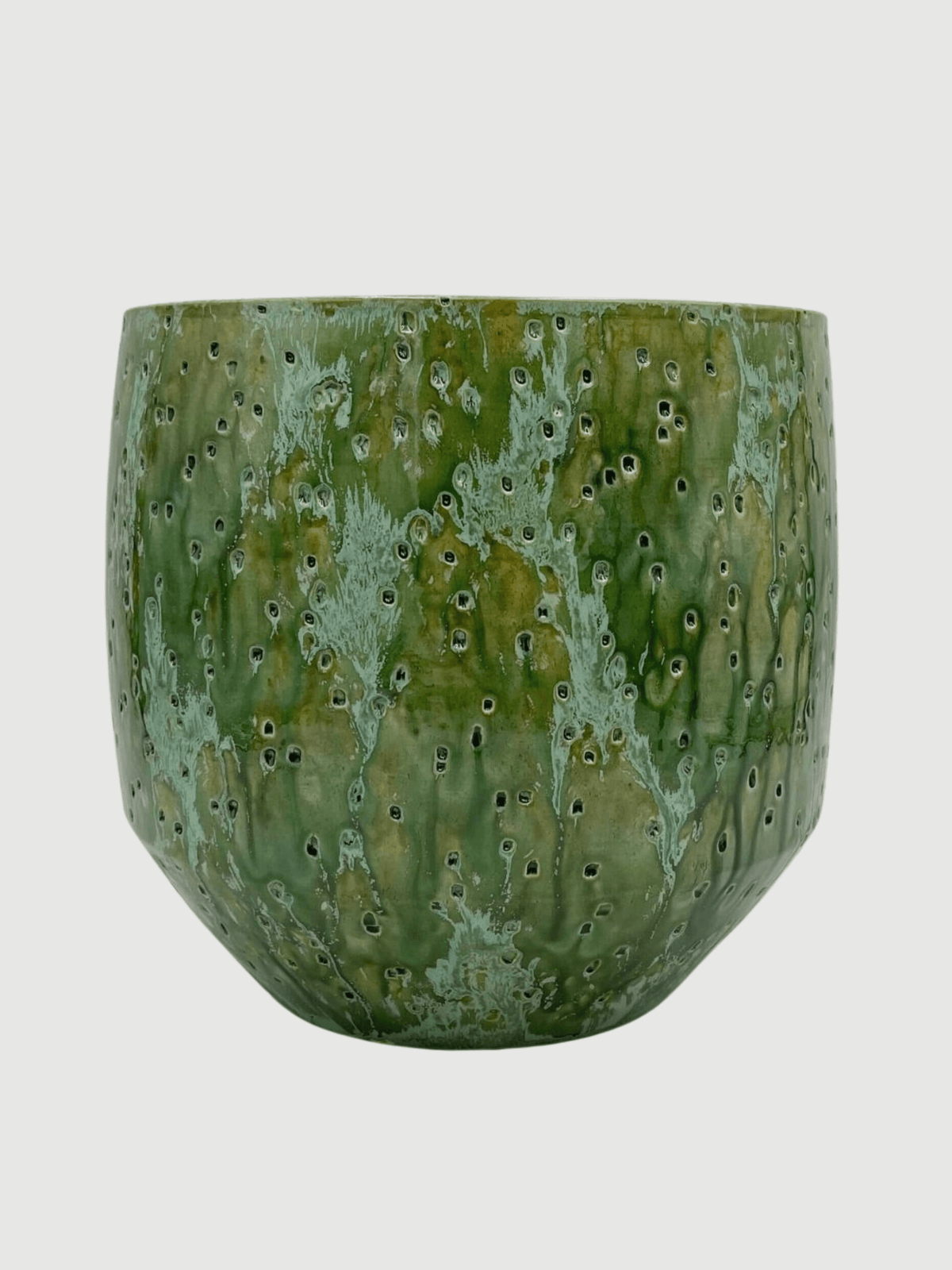 Handmade Ceramic Harris Pots, Green, Retro House Plant Pot in Multiple Sizes - Rebel Plants