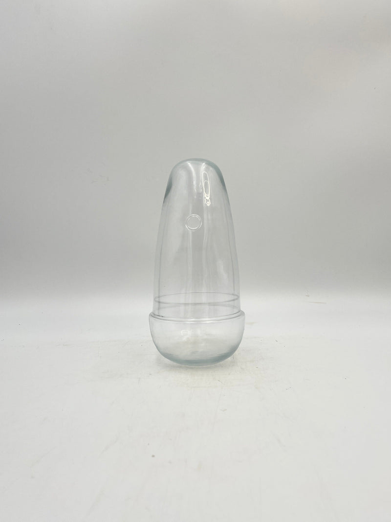 Handmade Recycled Glass Terrarium Egg, Glass bowl with cover, H26 cm