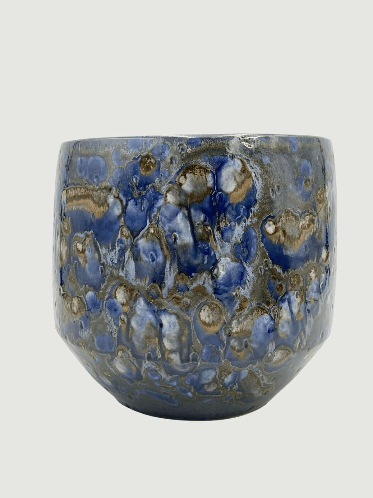 Harris Handmade, Retro Ceramic Pots, Blue, House Plant Pot in Multiple Sizes - Rebel Plants