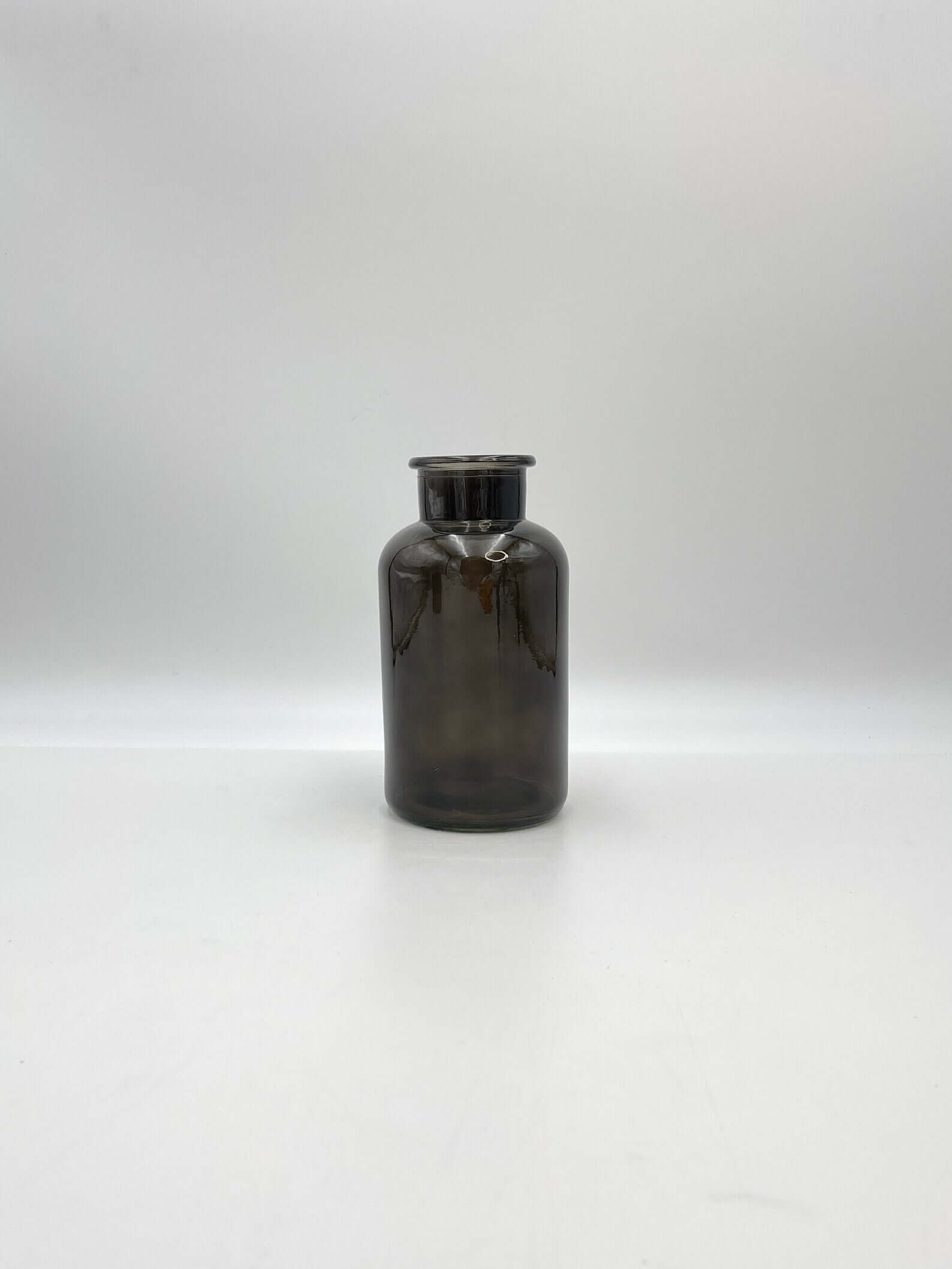 Black Handmade Glass Vase, H20cm