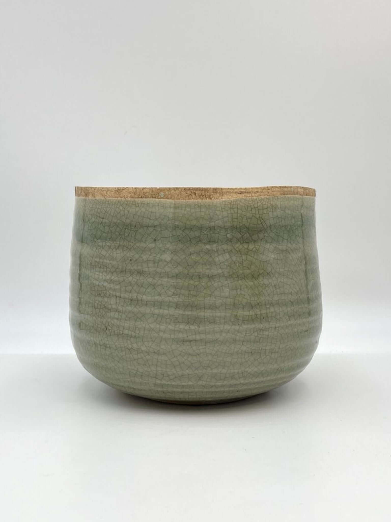 Iris Ceramic Plant Pots, Mint, Houseplant Pot in Multiple Sizes