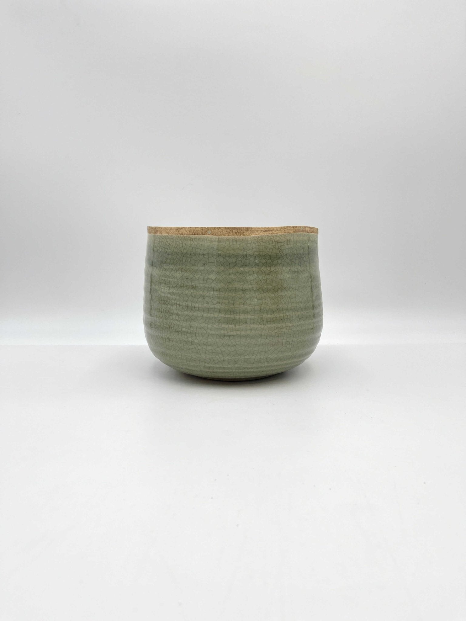 Iris Ceramic Plant Pots, Mint, Houseplant Pot in Multiple Sizes