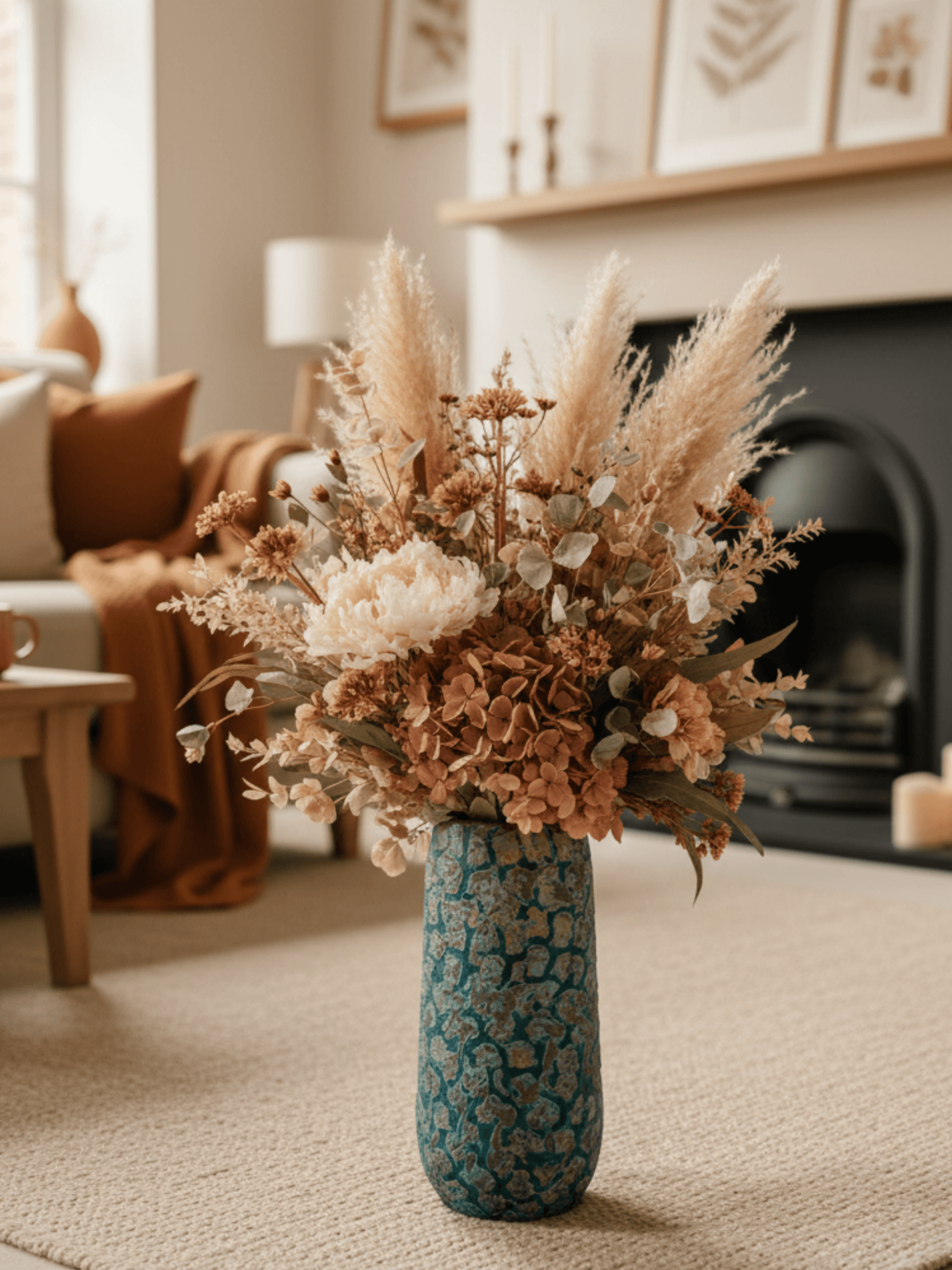 Islay_Handmade_Blue_Turquoise_Clemente_Vase_Copper_H35cm