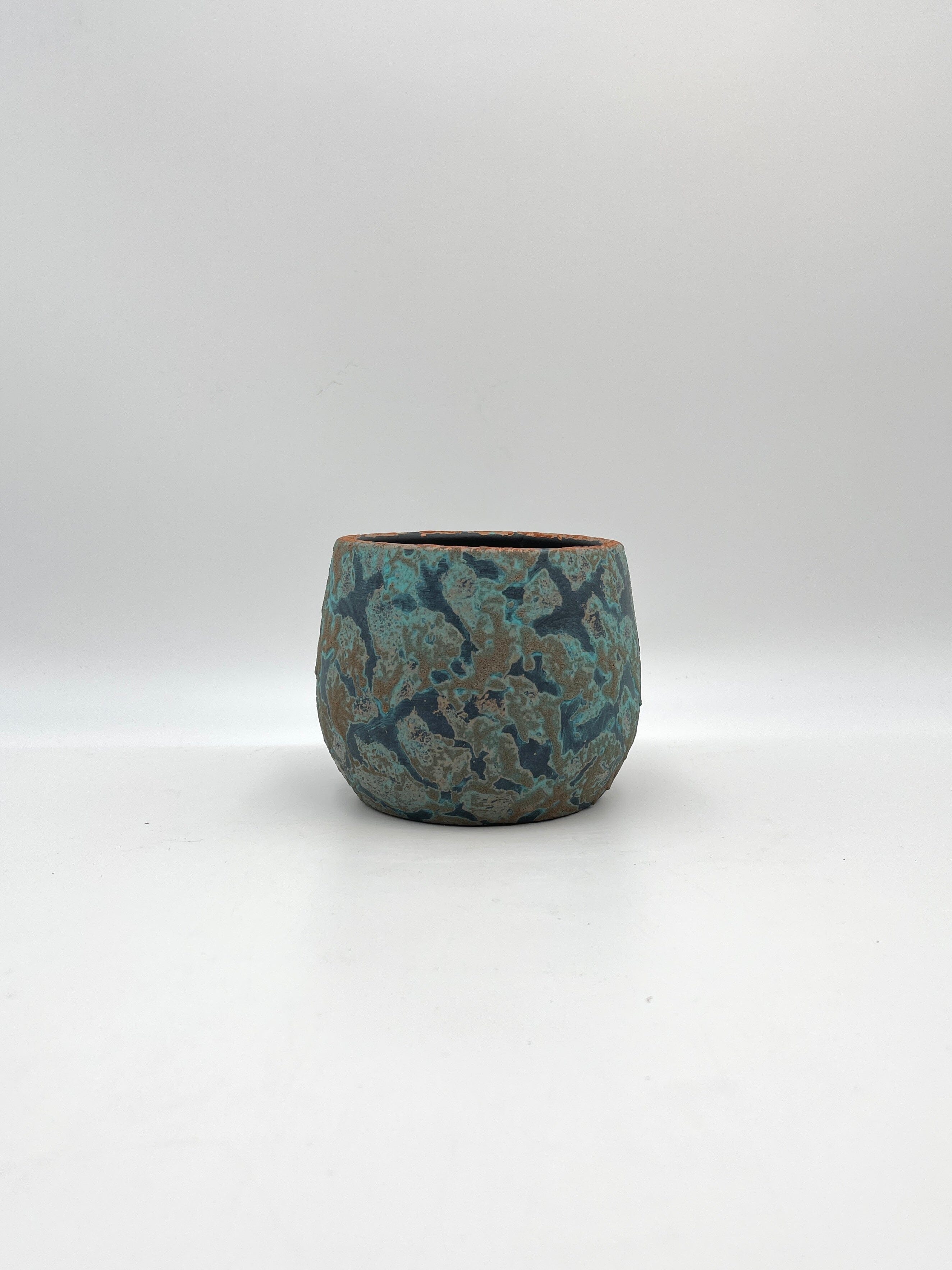 Islay Handmade Plant Pots, Blue Copper