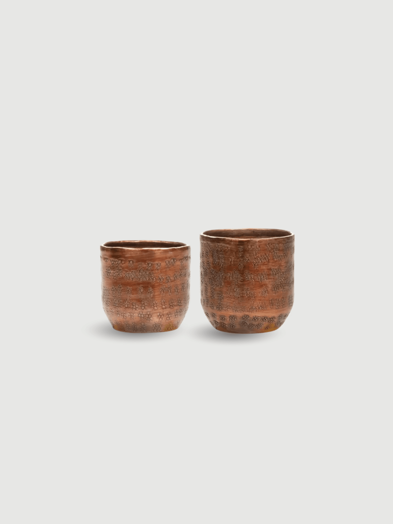 Ivan, Metal Plant Pots, Copper, 7cm - 8cm Small House Plant Pot
