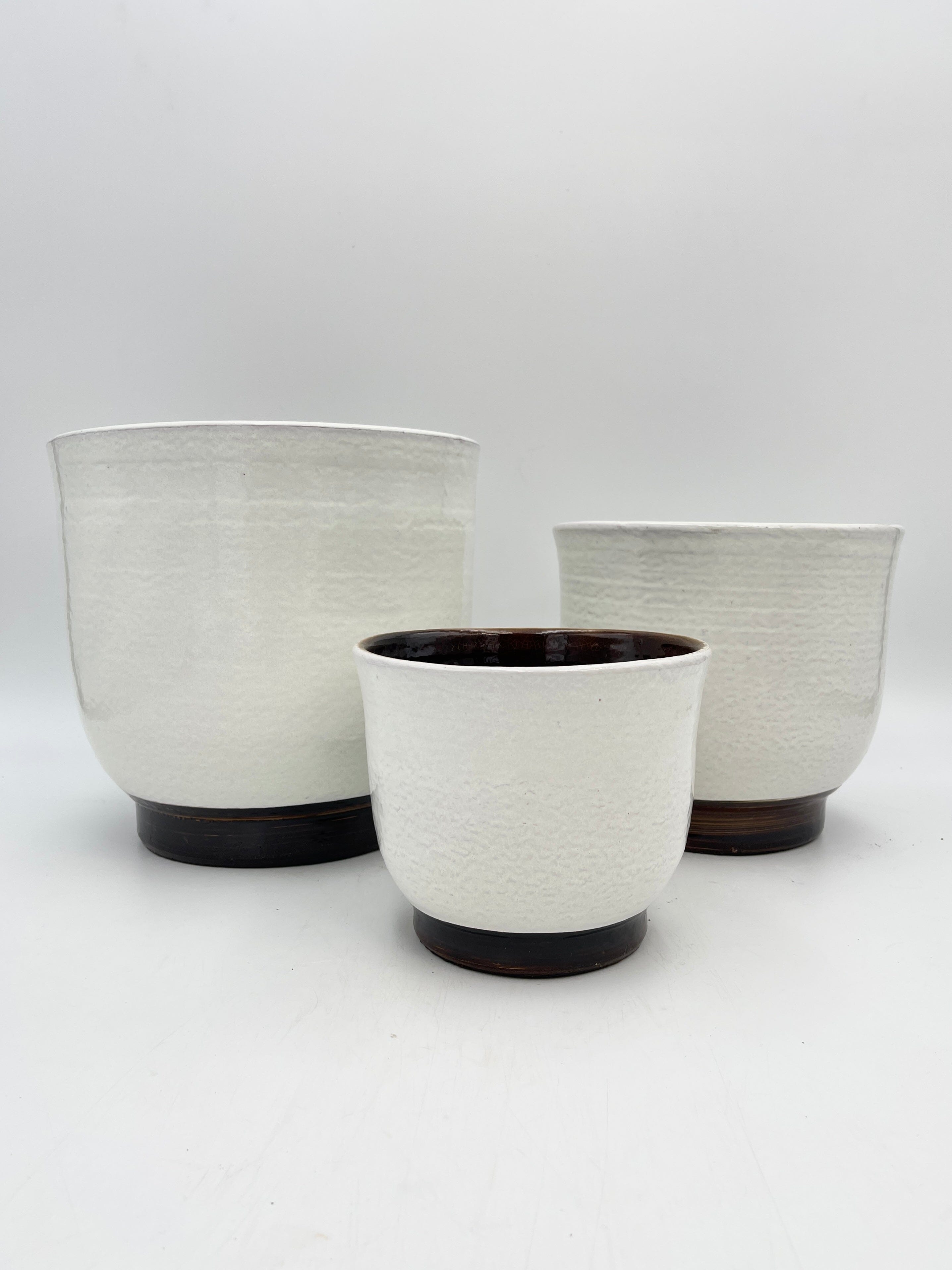 Jayla Ceramic Plant Pots, White, Handmade