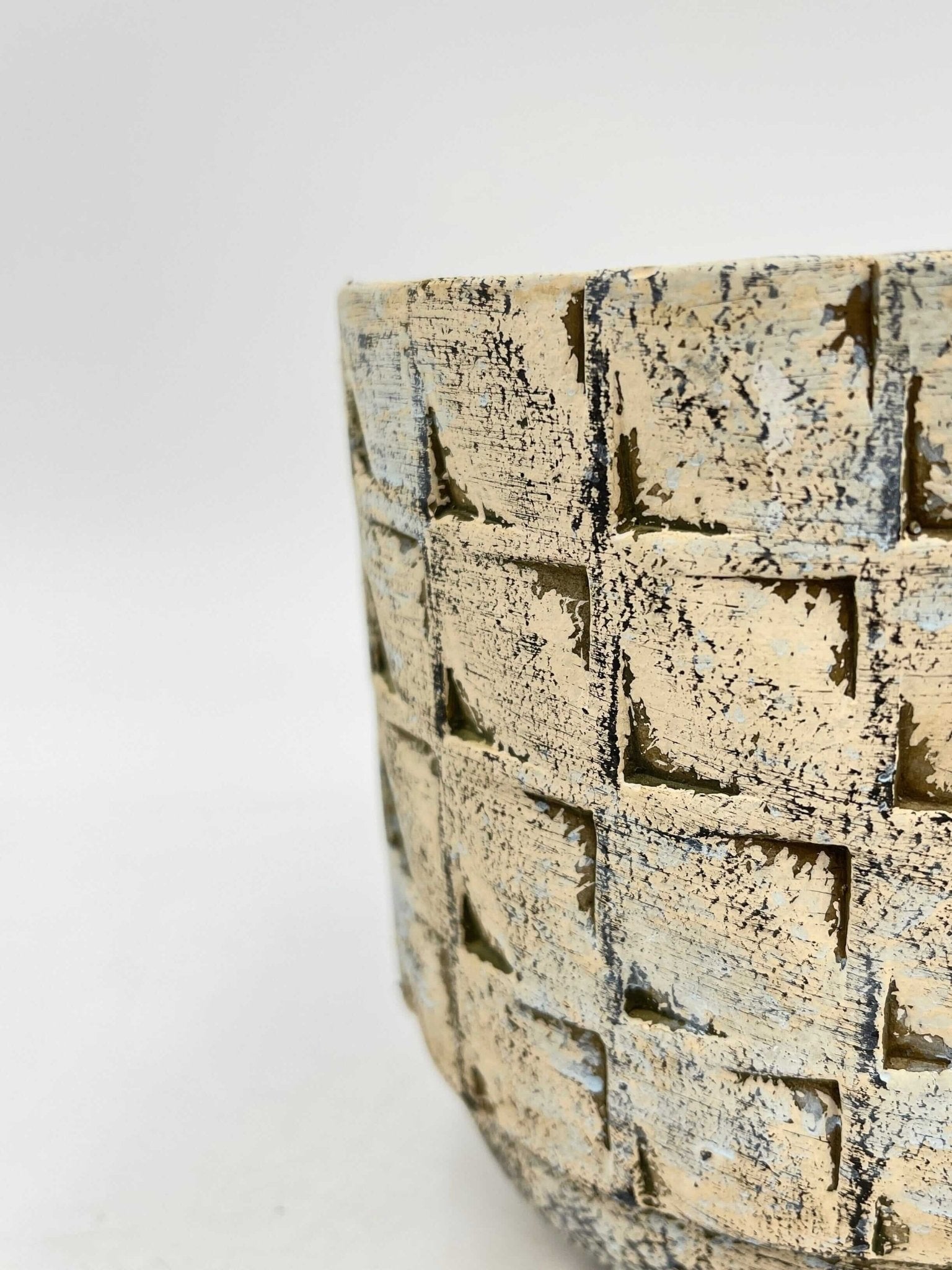 Jim, Cement Plant Pots, White Earth, Indoor Plant Pot in Multiple Sizes