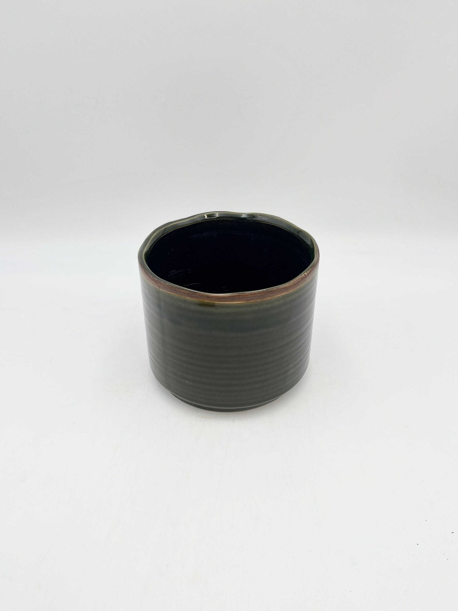 Jordy Ceramic Plant Pots, Handmade, Forest Green