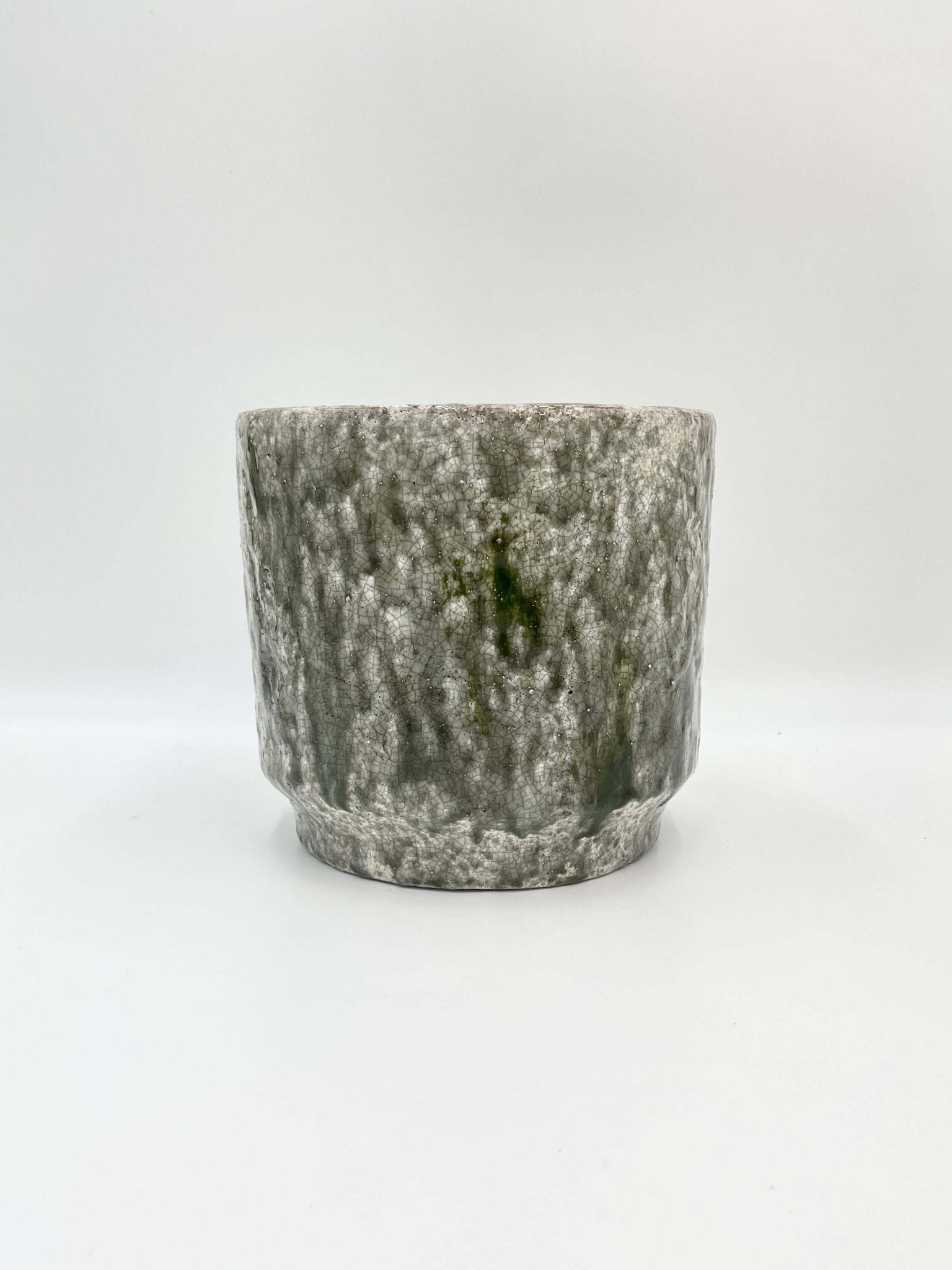 Julian Indoor Ceramic Pots, Moss Green, 14cm - 21cm Houseplant Pot
