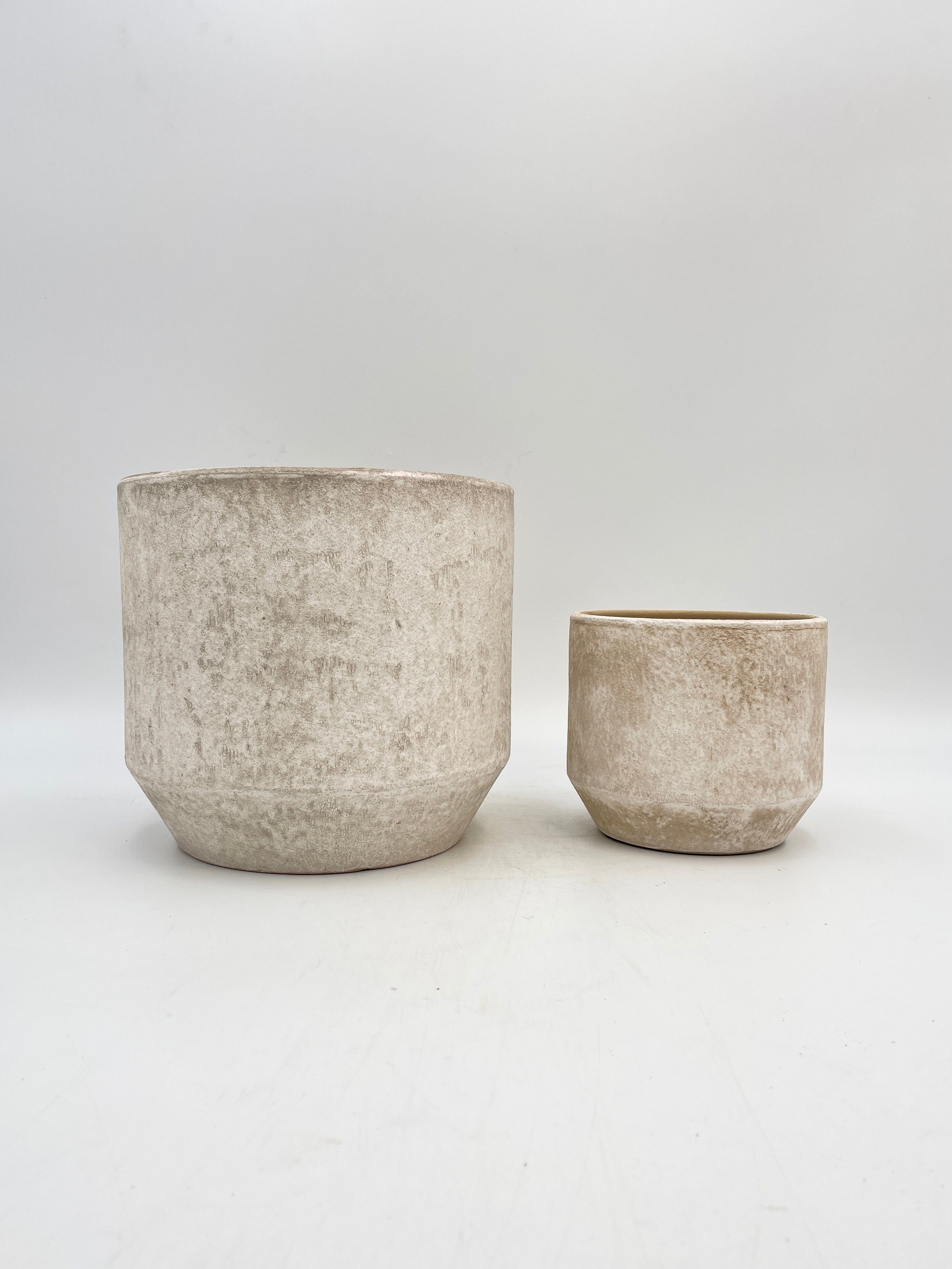 Lars Ceramic Plant Pots, Beige, Handmade